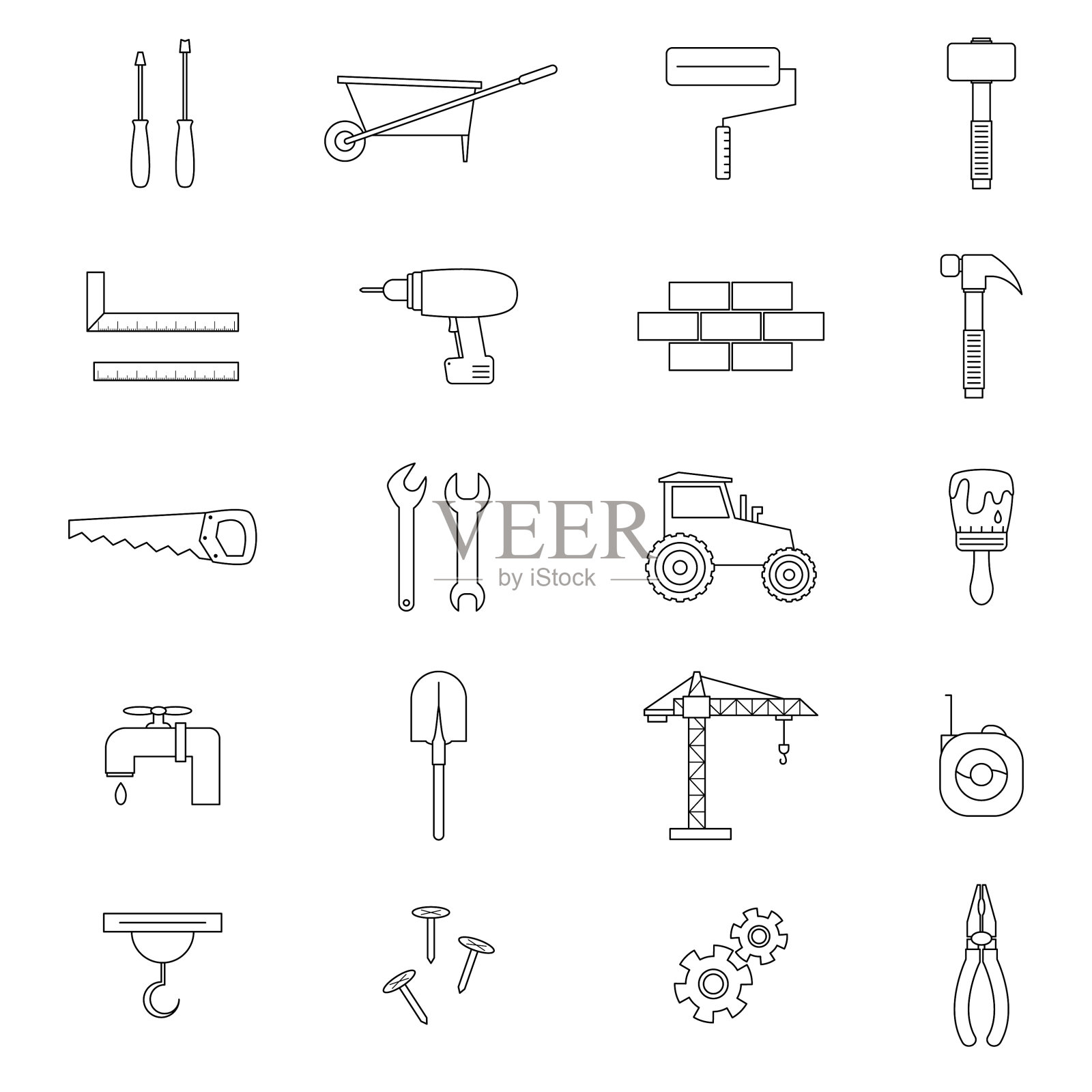 图标设置黑色细线图标素材