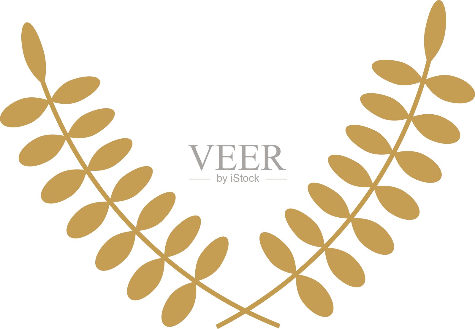 叶子上有金色的装饰图标设计元素图片