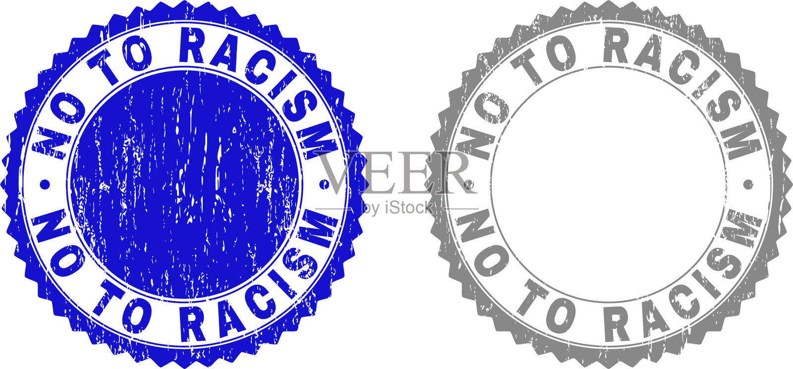 对种族主义说“不”的垃圾音乐刮掉了印章插画图片素材