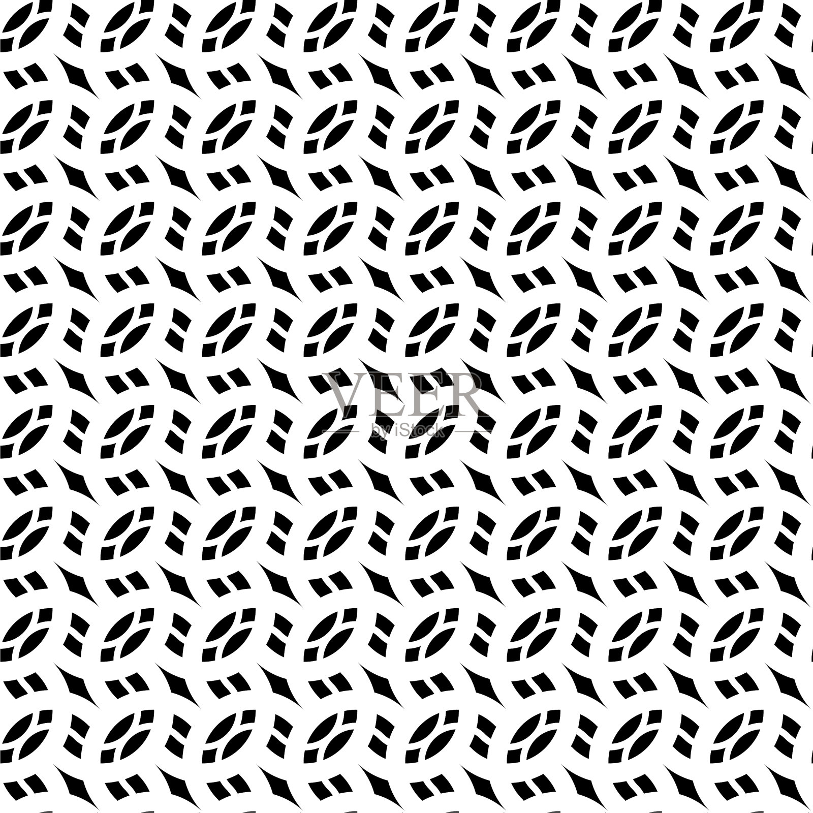 无缝单色波浪图案设计插画图片素材