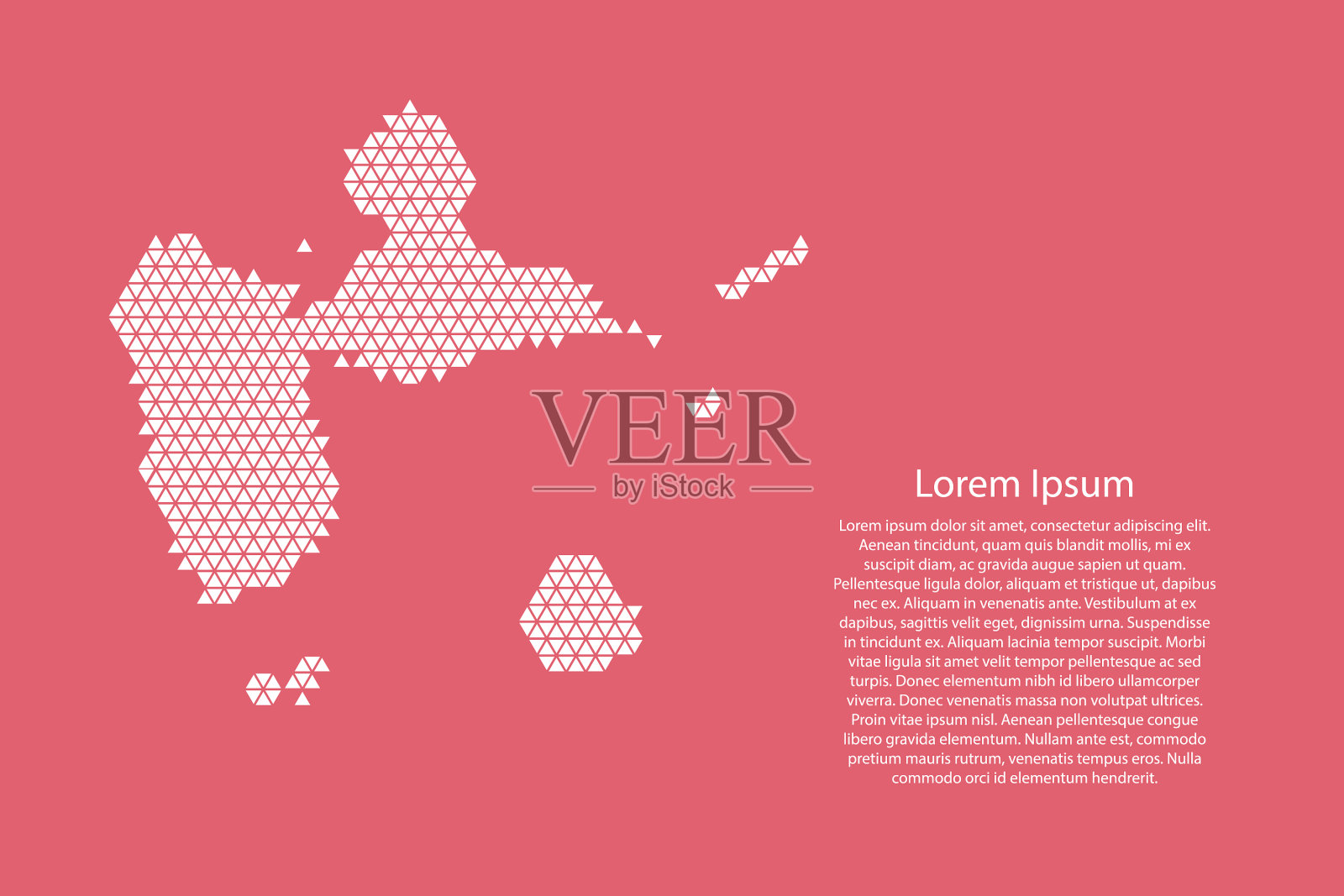 瓜德罗普地图从白色抽象示意图插画图片素材