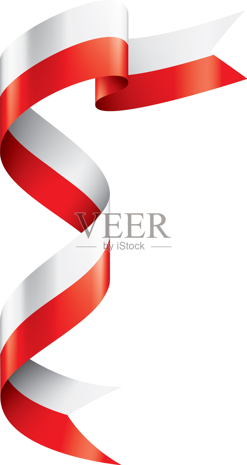 波兰国旗上有白色设计元素图片