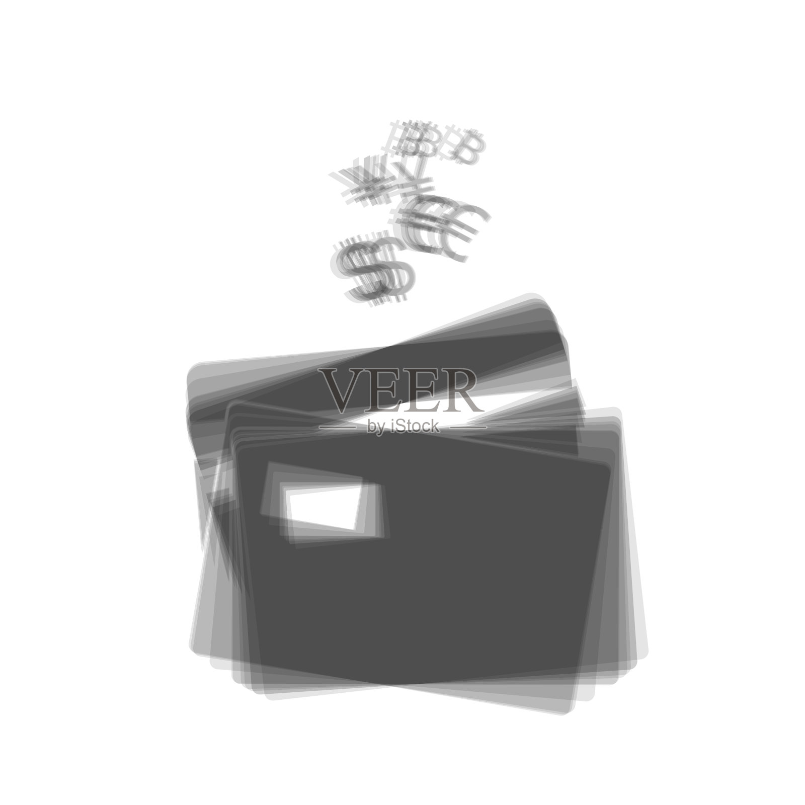 信用卡有货币符号插画图片素材