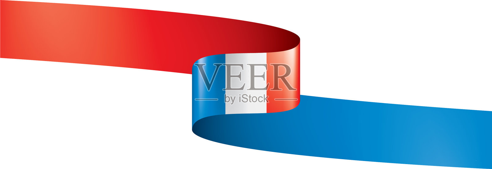 法国国旗上有白色设计元素图片