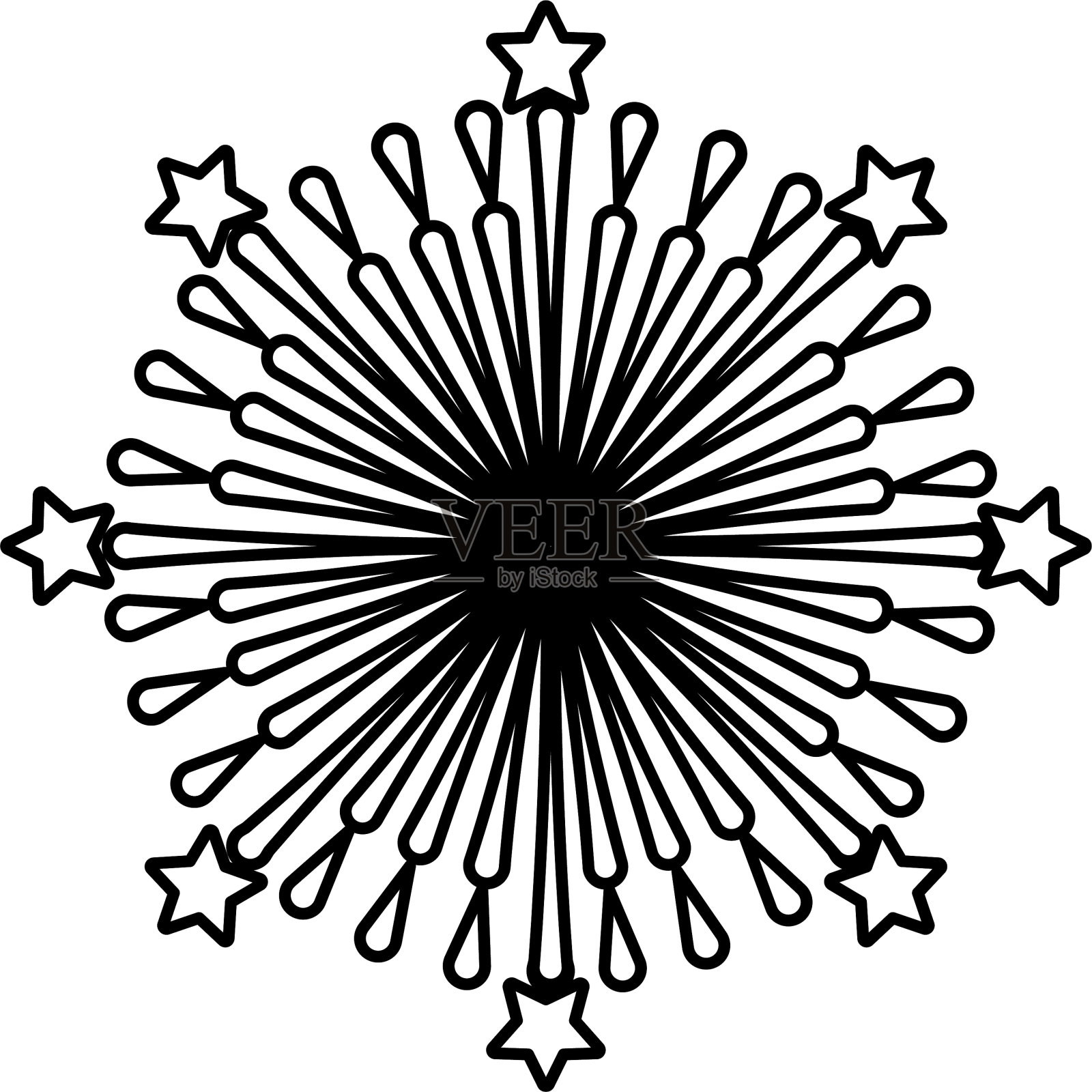 星爆圆形图标设计元素图片