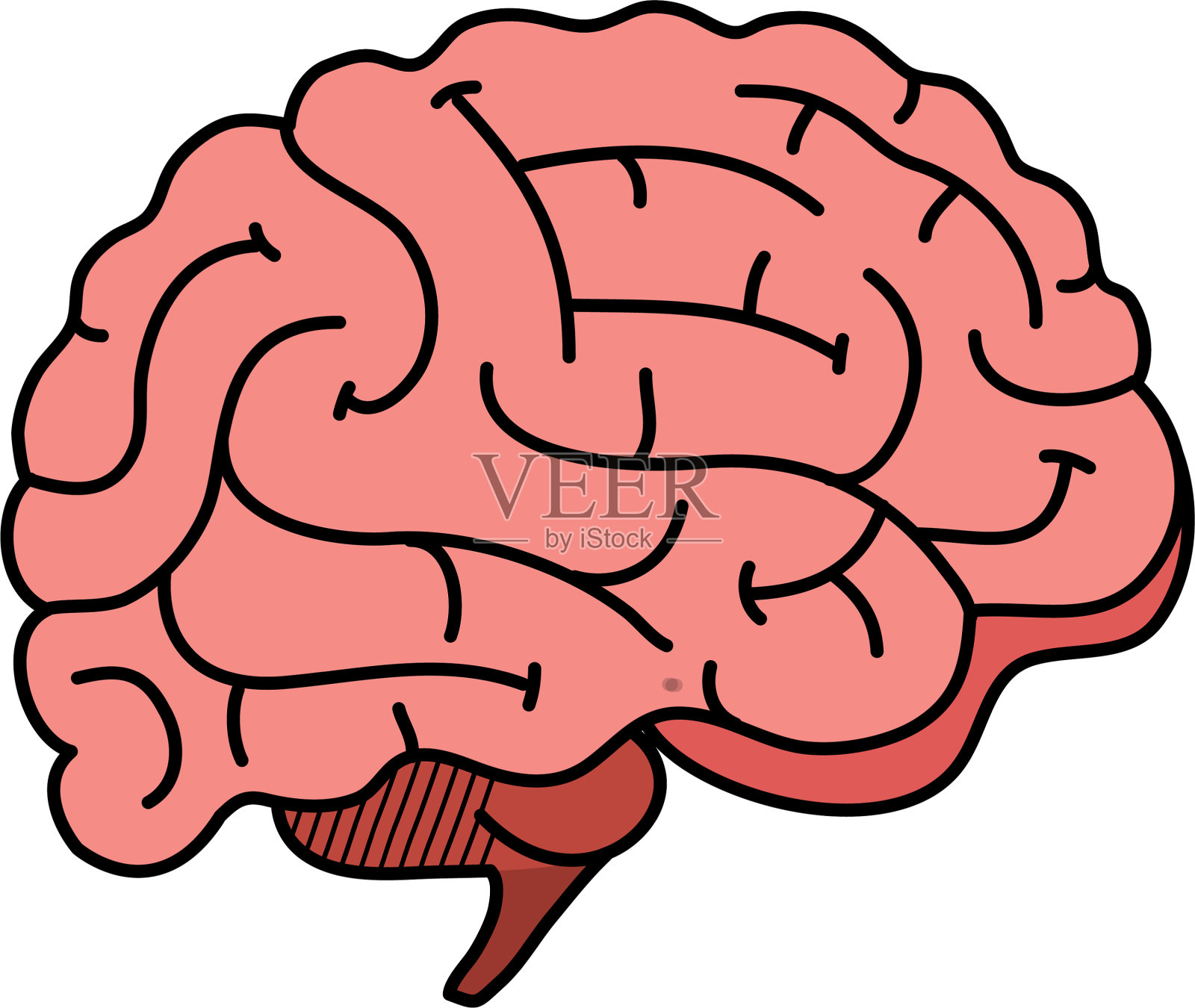 人脑人体器官图标设计元素图片