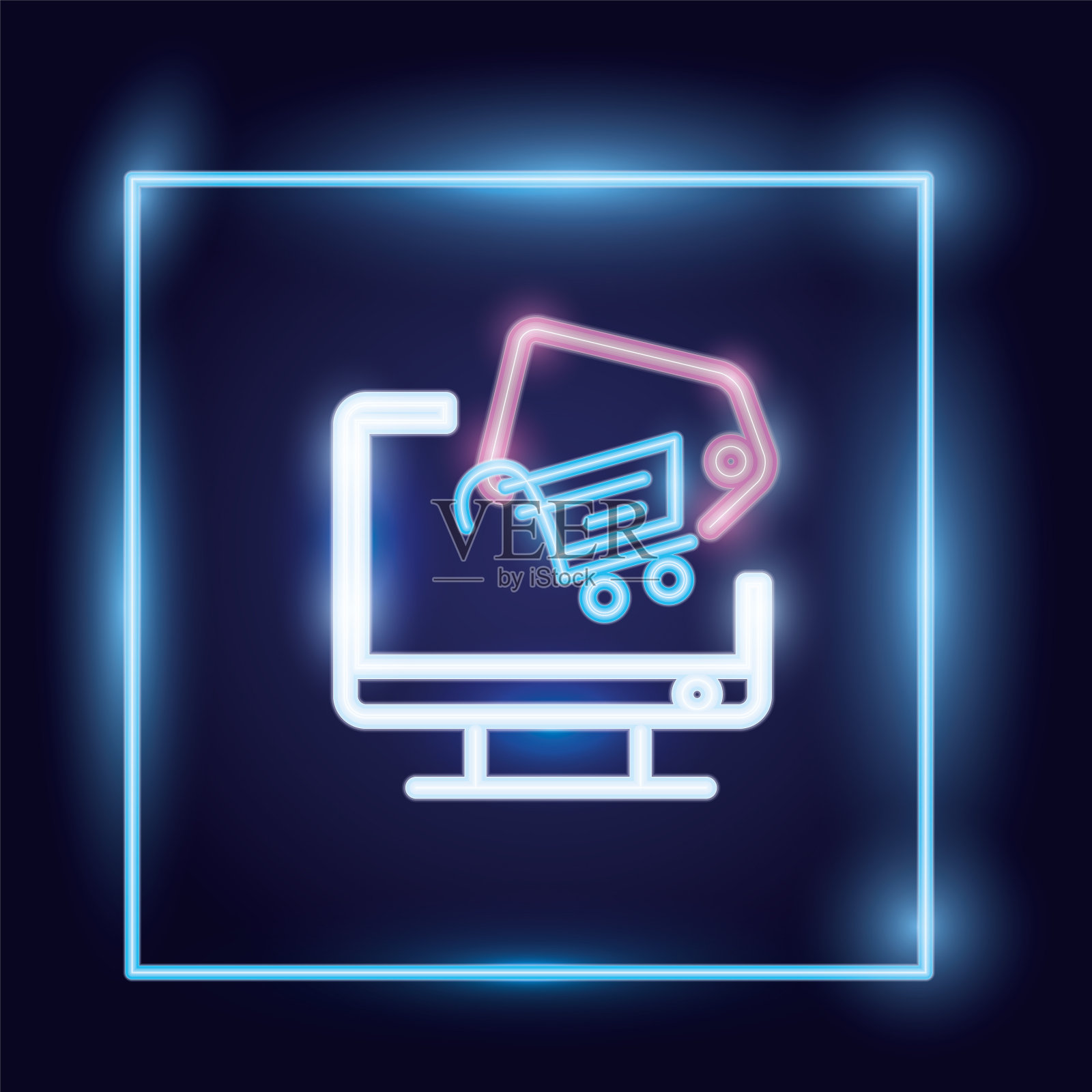 周一的网络商店插画图片素材