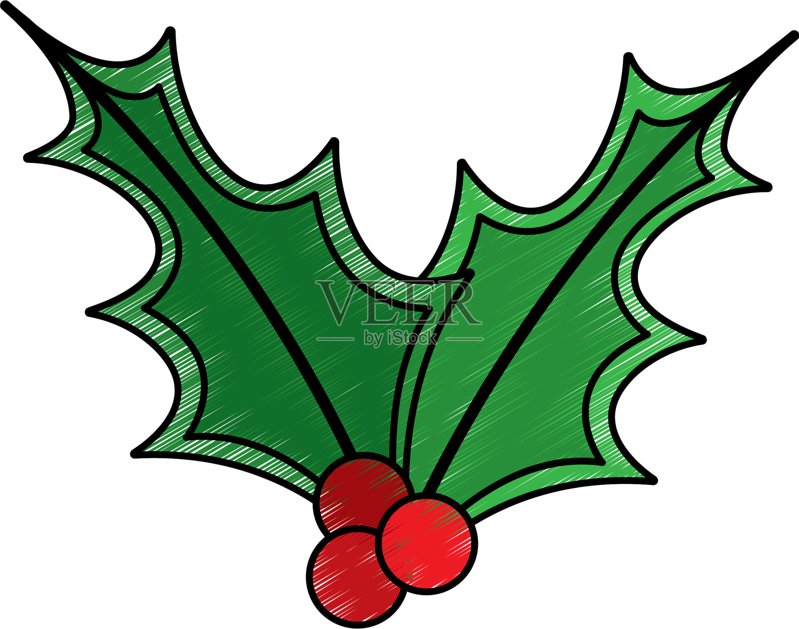 叶子圣诞装饰图标设计元素图片