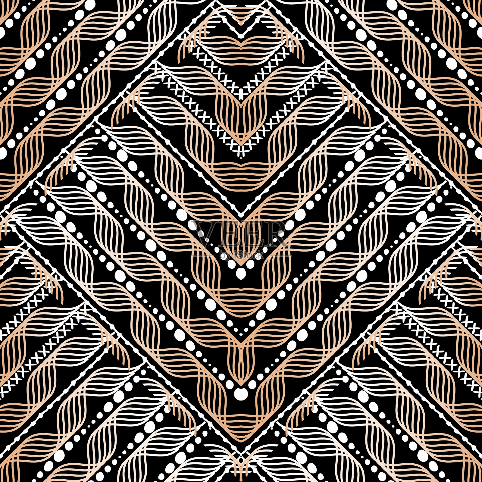 几何波无缝图插画图片素材