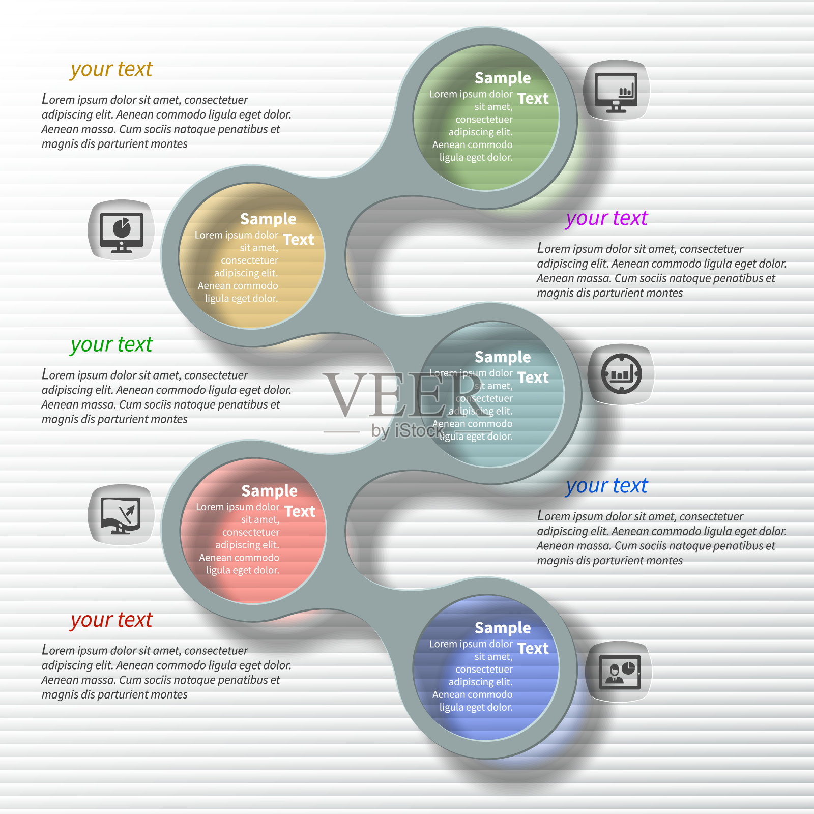 摘要三维纸张信息图插画图片素材