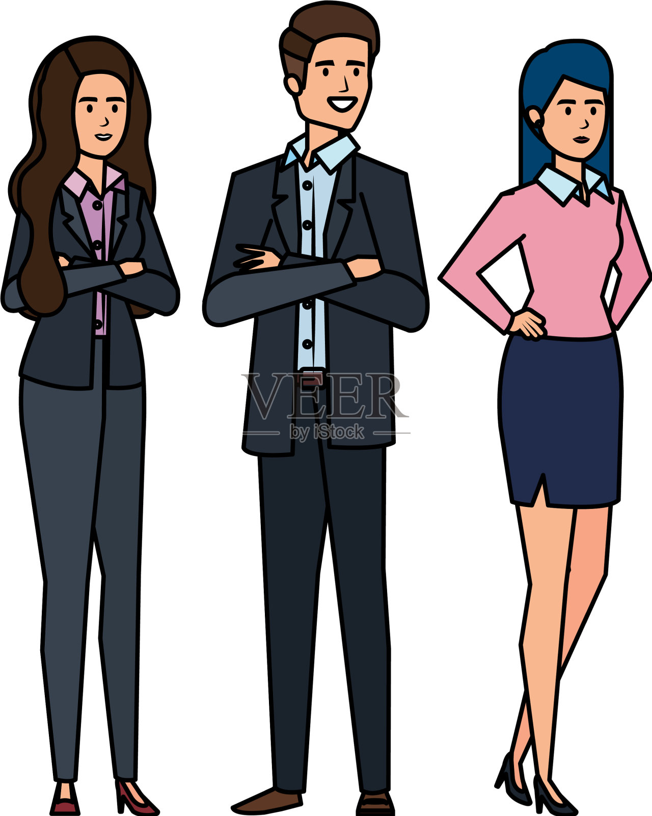 商务人士的团队精神设计元素图片