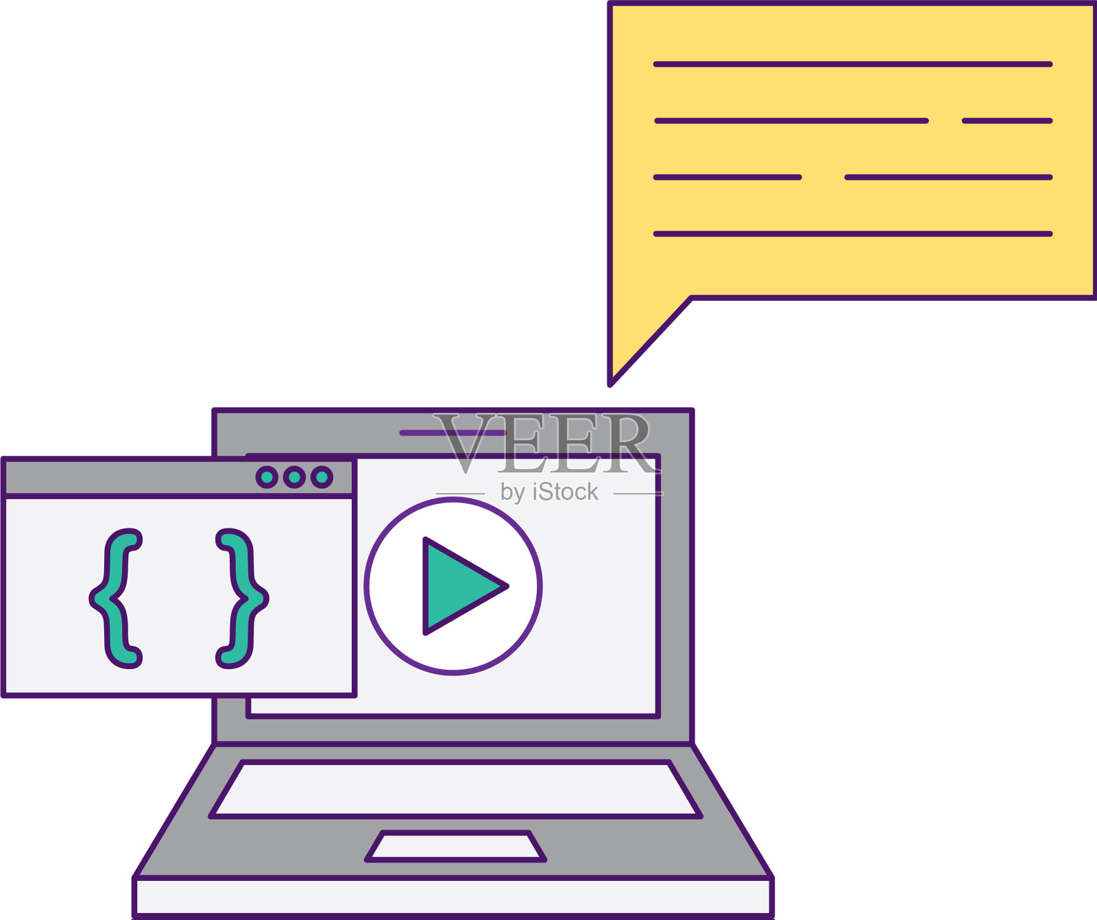 笔记本电脑编程开发程序设计元素图片