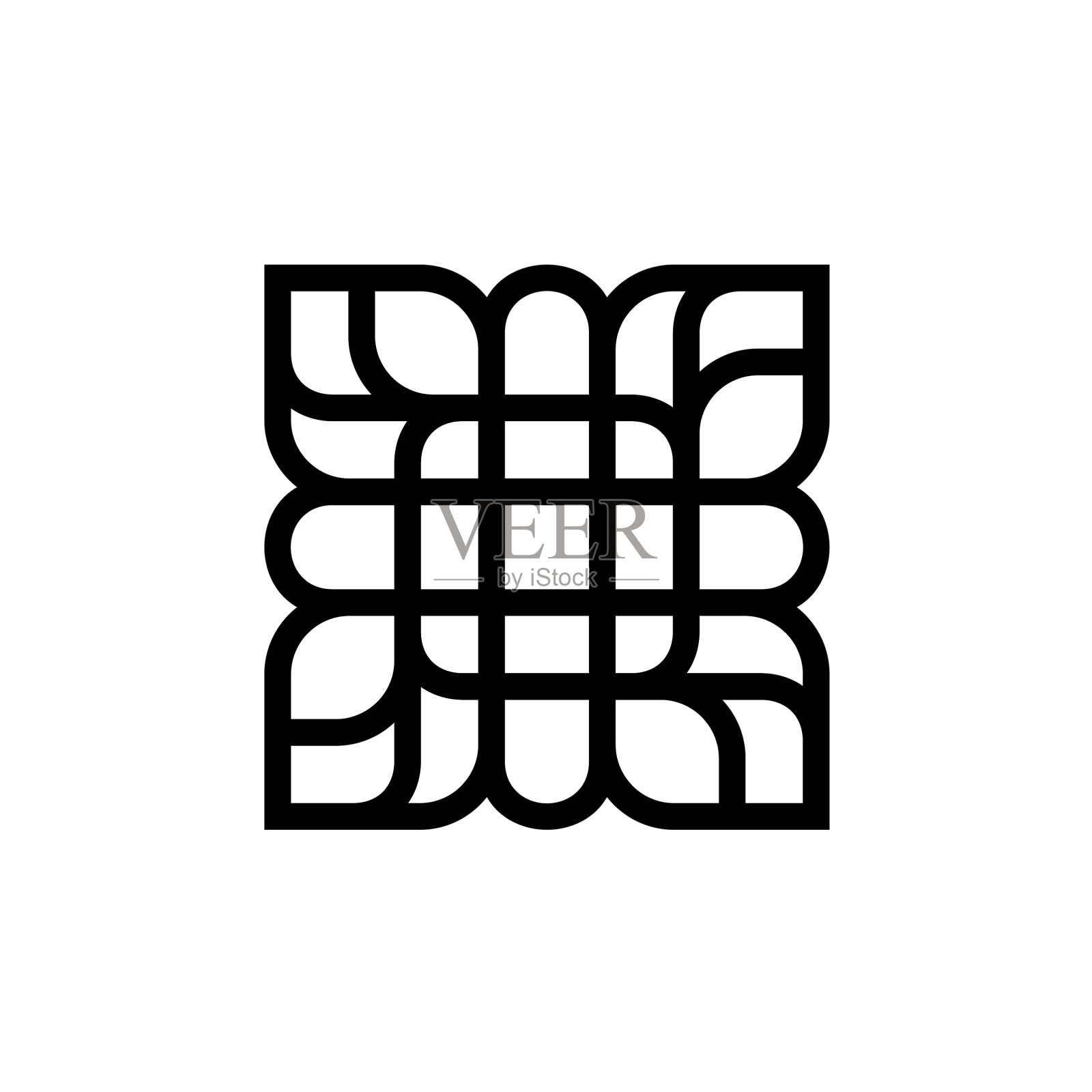 黑色抽象标志设计模板设计元素图片