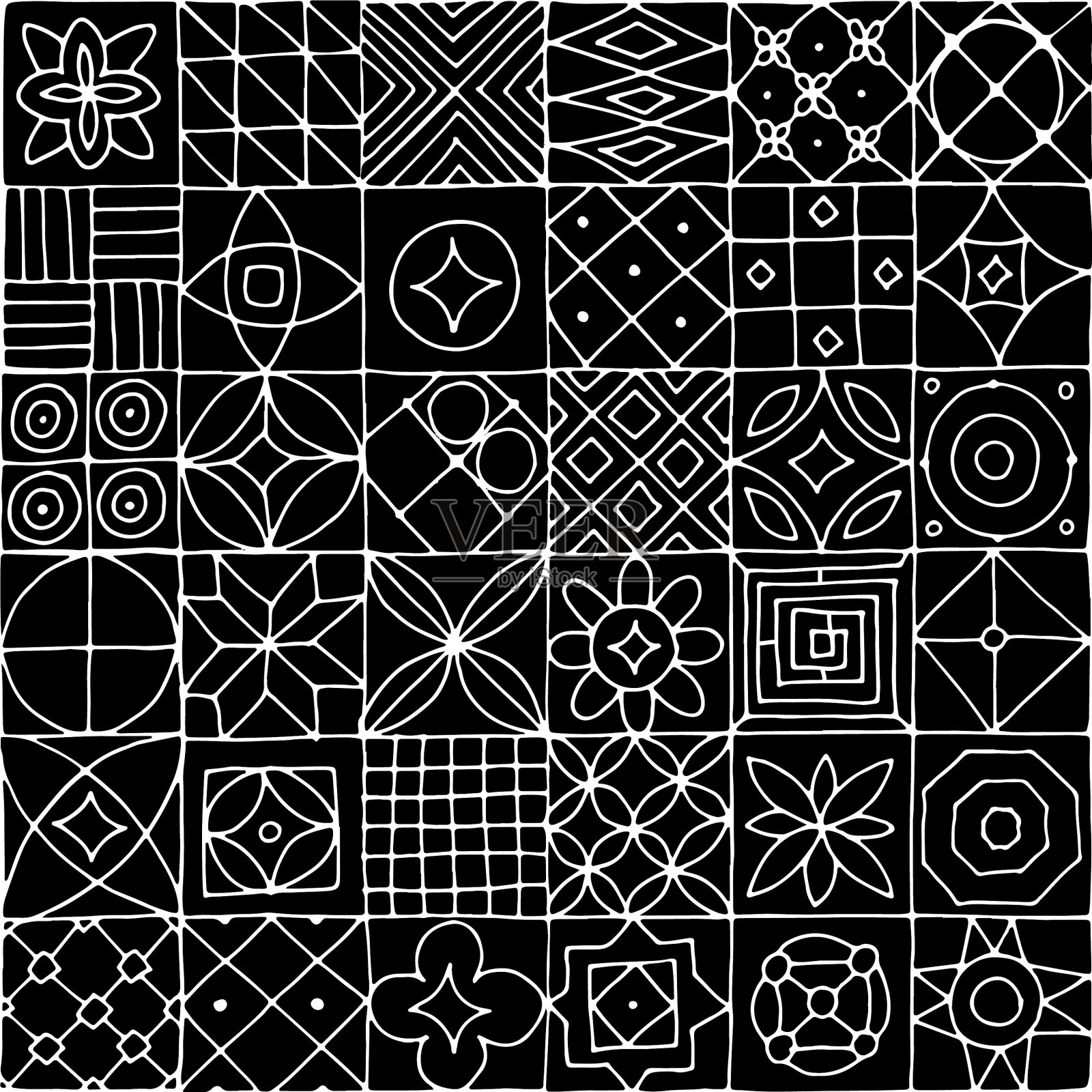 为您的抽象几何无缝图案插画图片素材