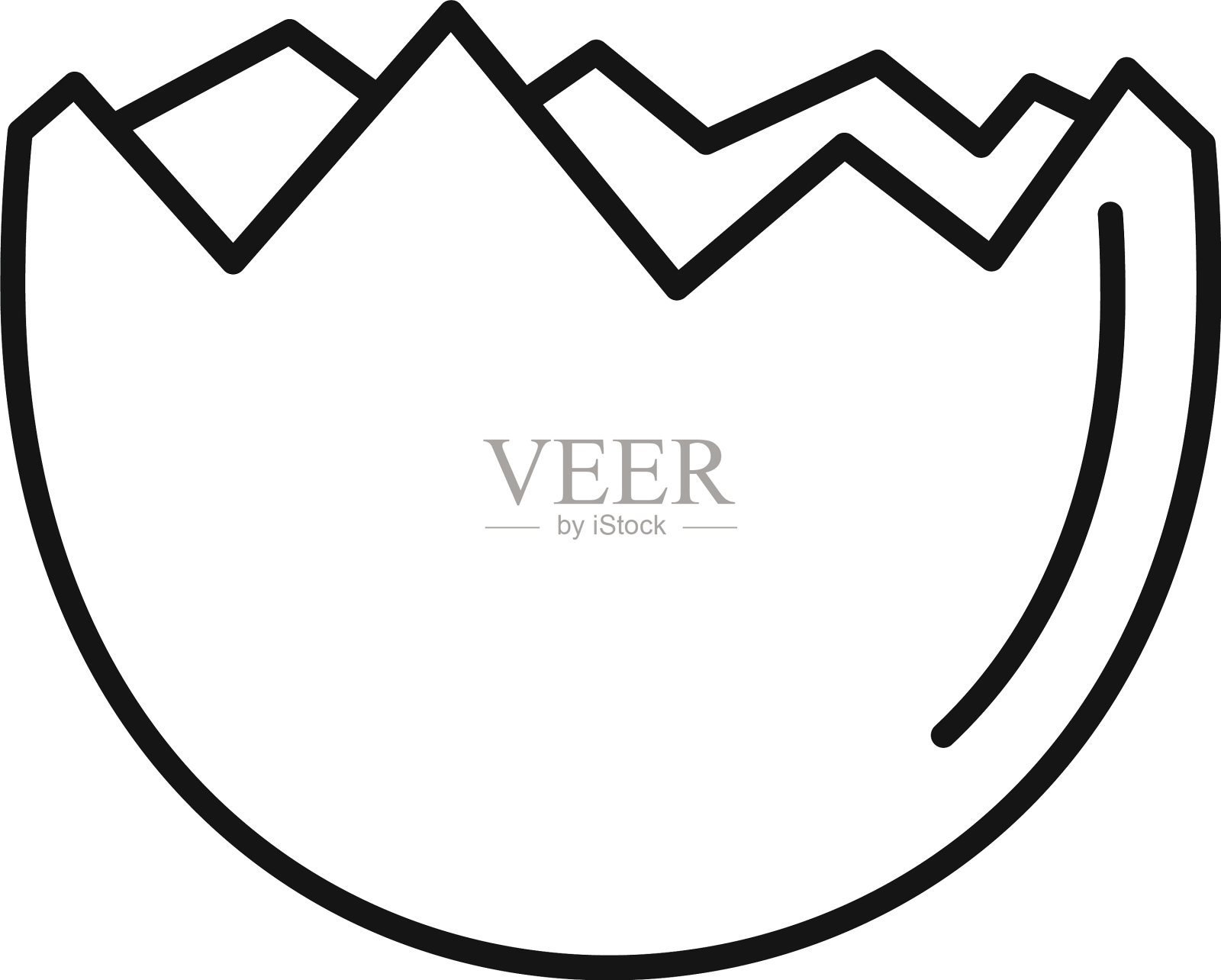 半裂蛋壳图标轮廓风格图标素材