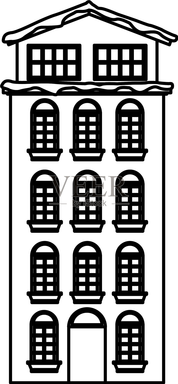 可爱的建筑仿古图标图标素材