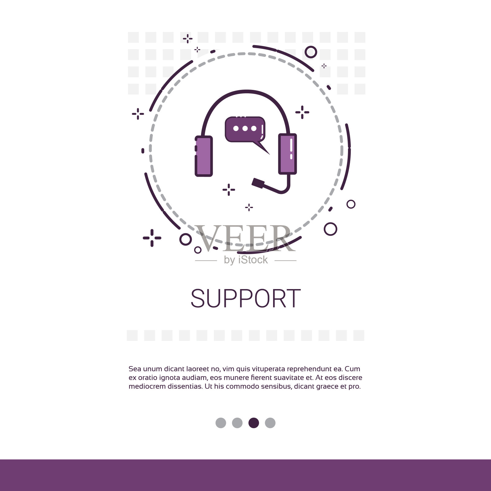 客户咨询支持服务banner with插画图片素材