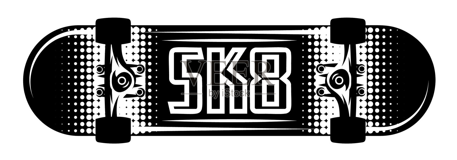 黑白上的主题设计元素图片