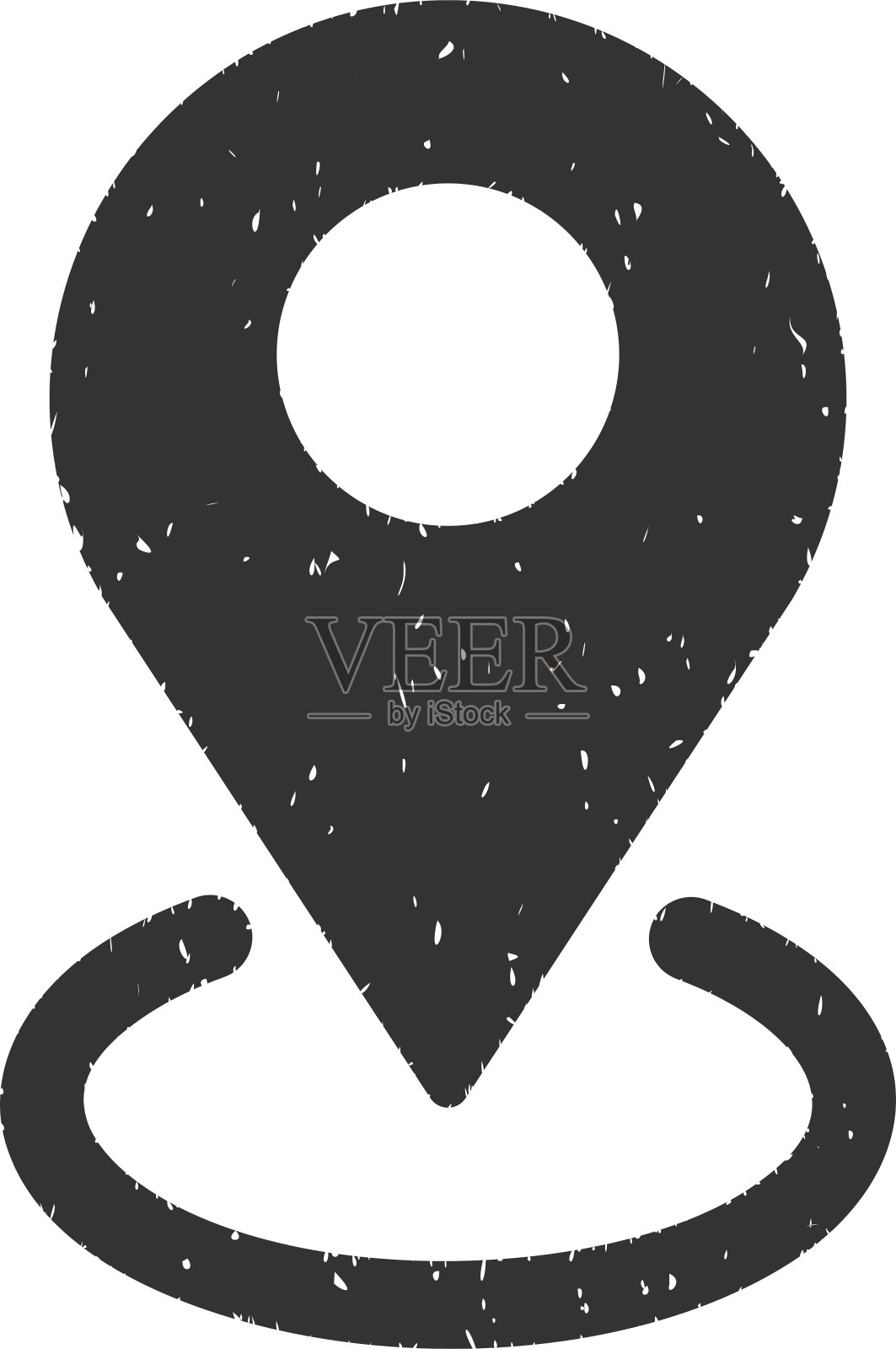 地理定位图标橡皮图章插画图片素材