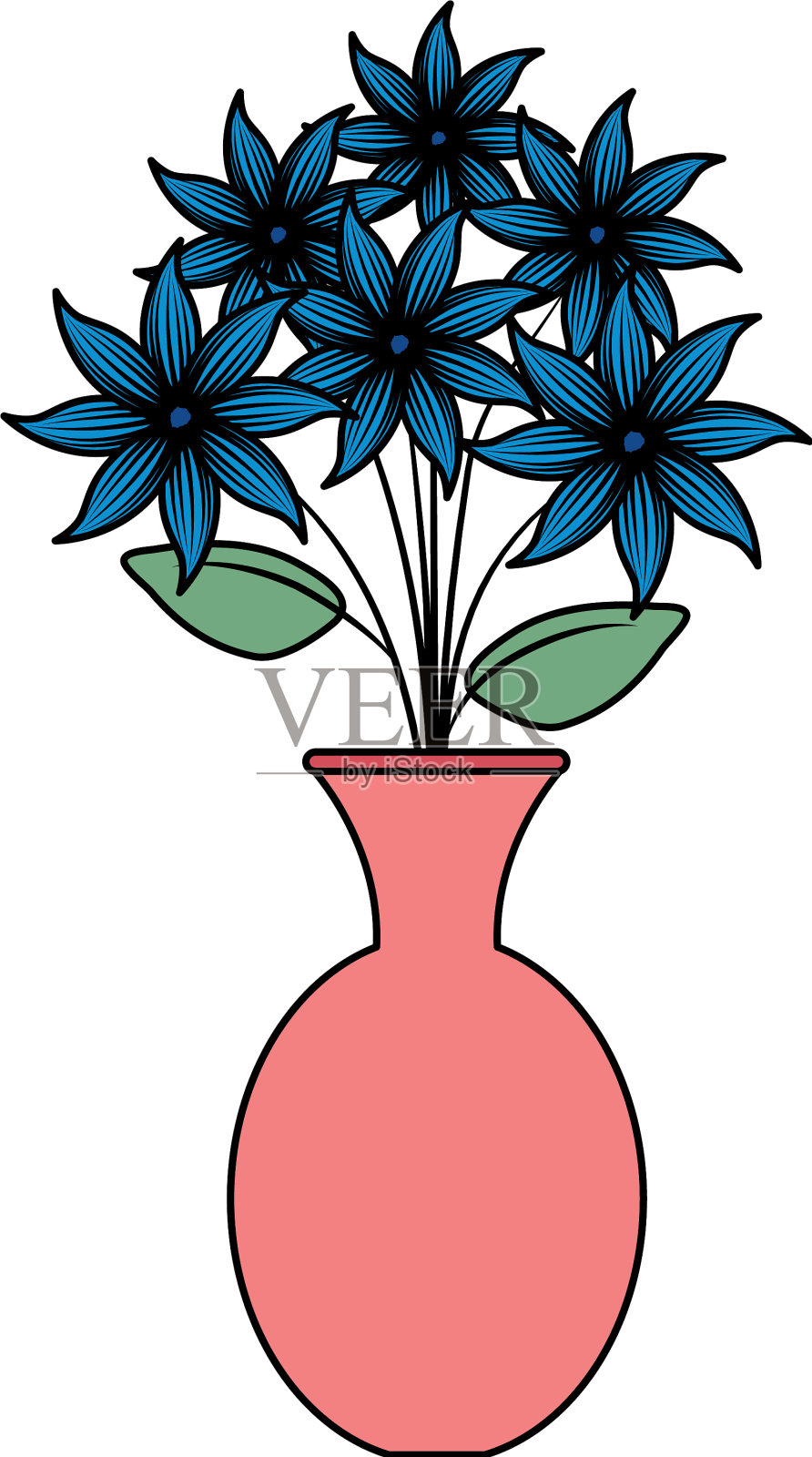 花瓶花卉图标设计元素图片