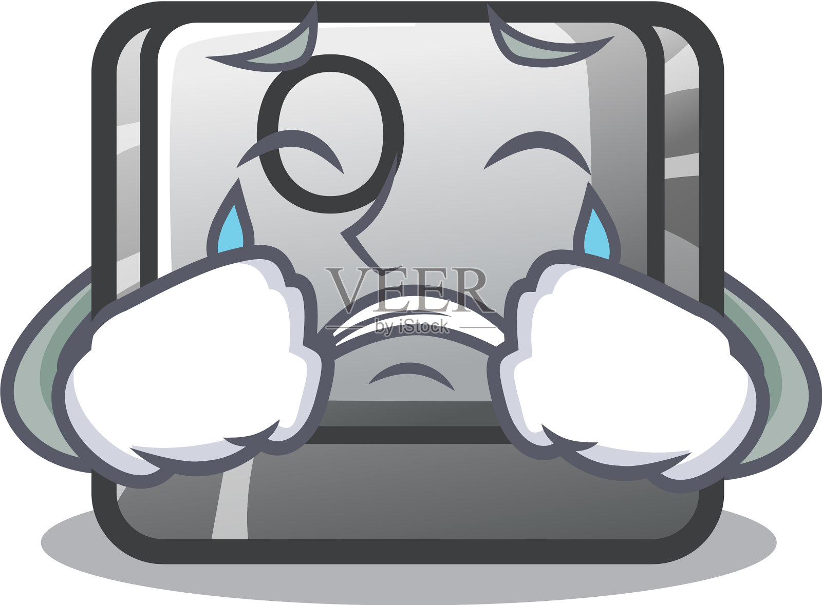 哭泣按钮o卡通形状图标素材