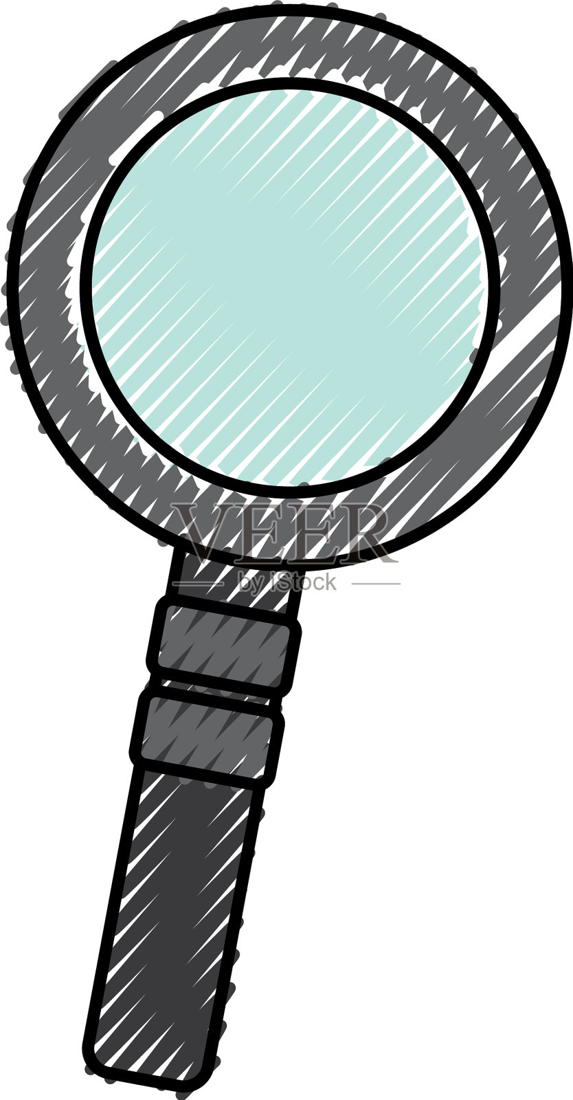 放大镜孤立图标设计元素图片