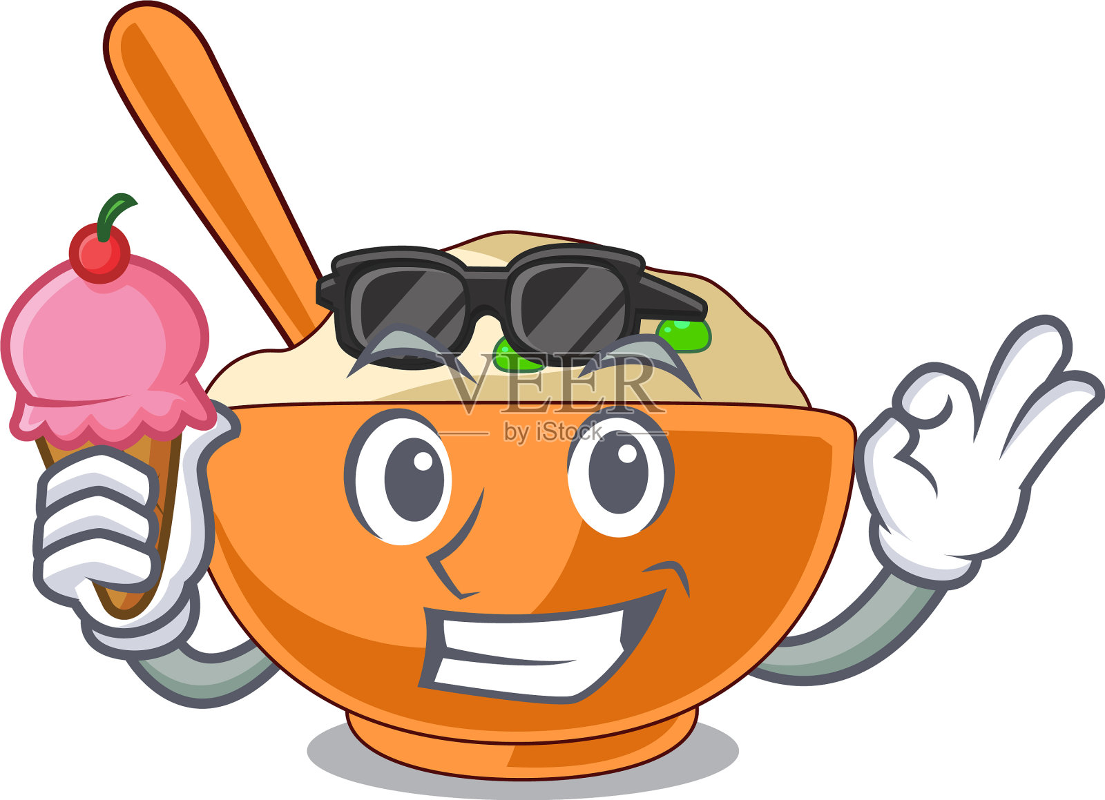 用冰淇淋和土豆泥分开用设计元素图片