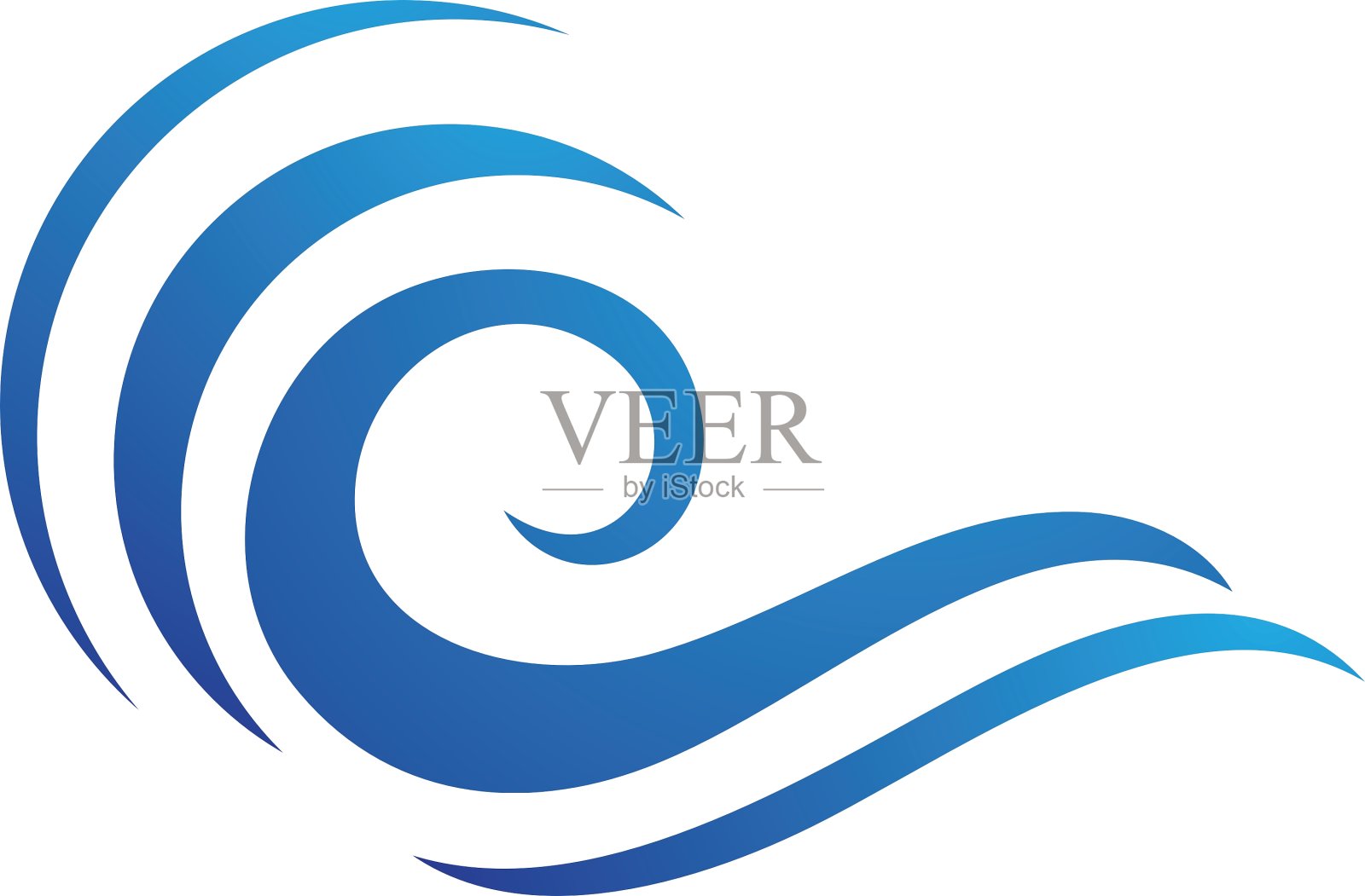 水波标志模板设计元素图片