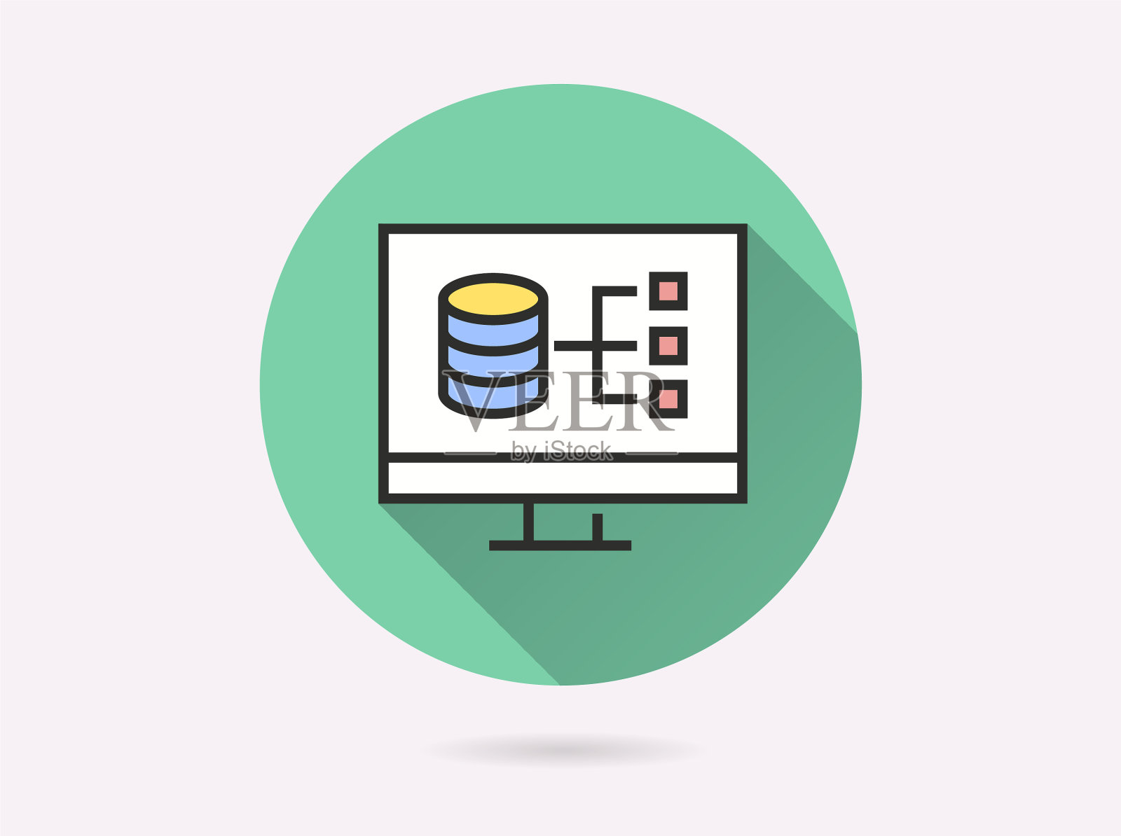 用于图形和网页设计的数据仓库图标插画图片素材