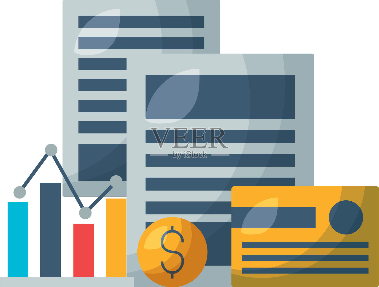 股票市场形象设计元素图片