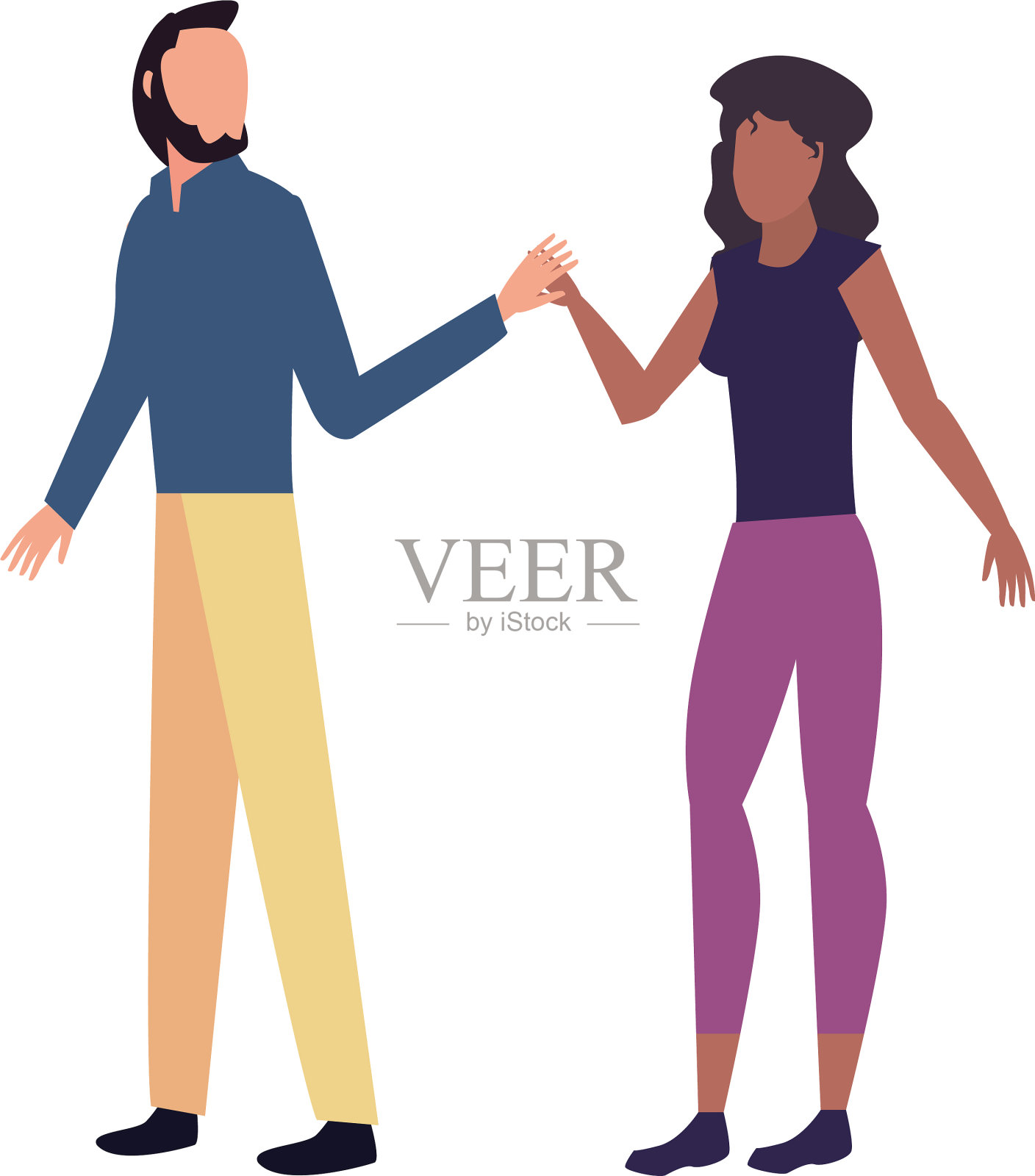 男人和女人角色的化身设计元素图片