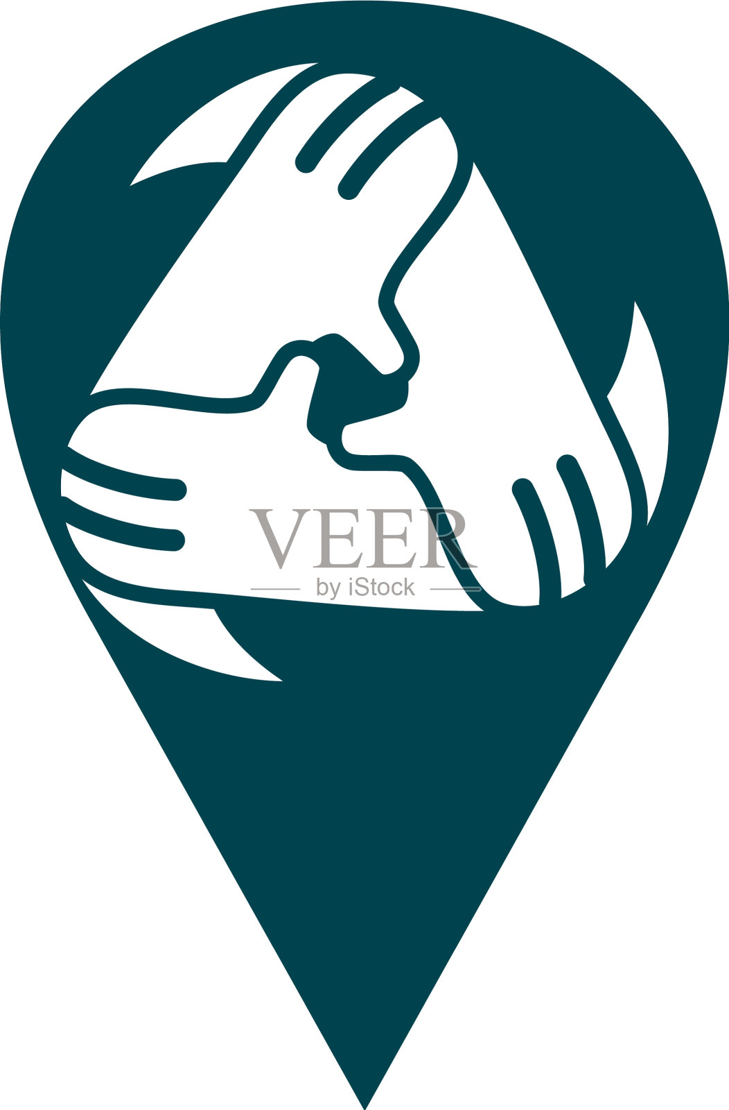 承诺团队合作共同经营标志图标素材