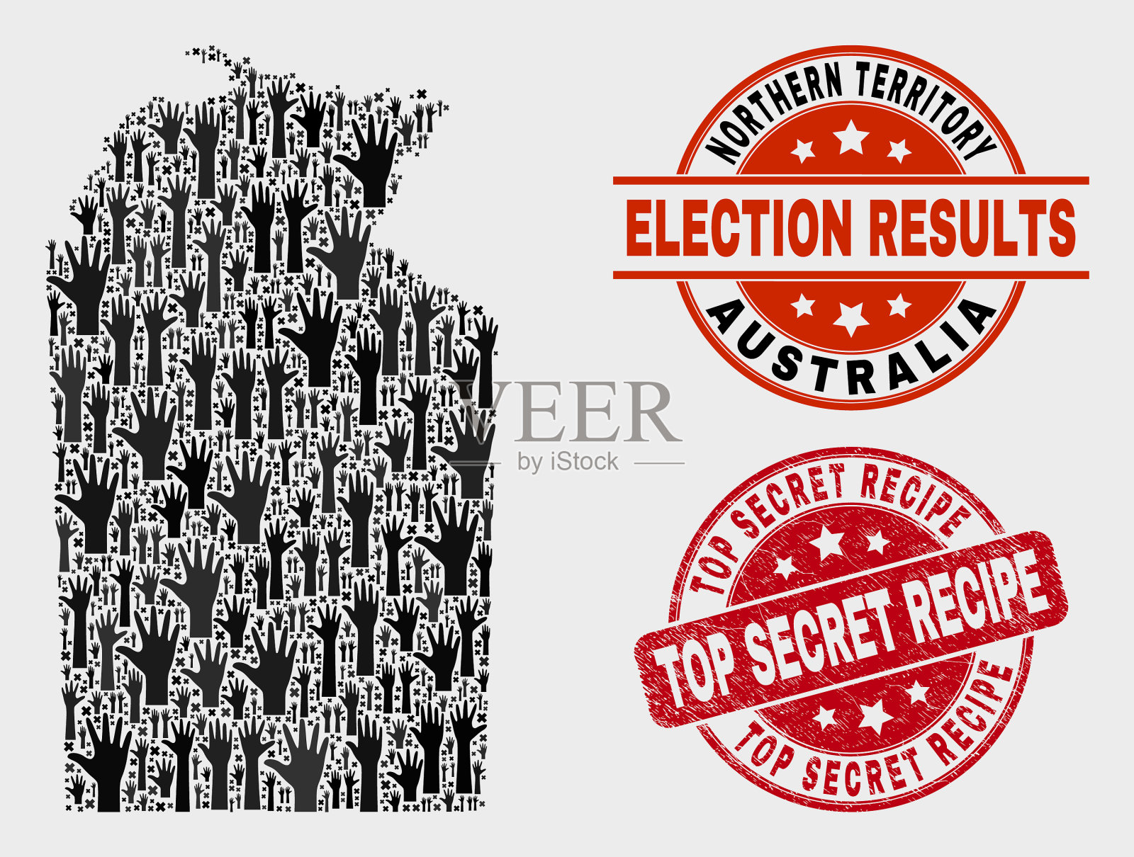 组成投票澳大利亚北部插画图片素材