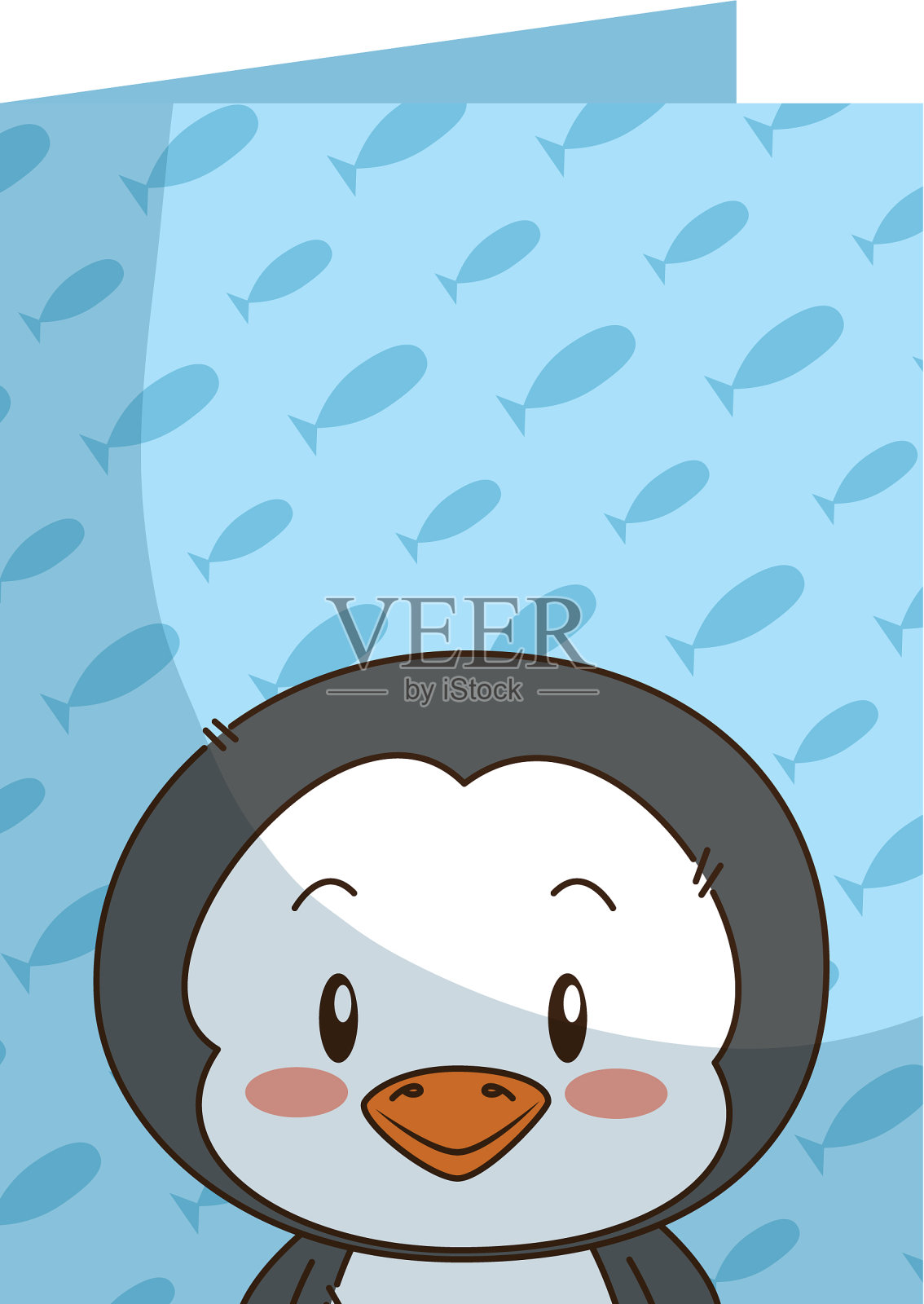 可爱的小企鹅角色设计元素图片