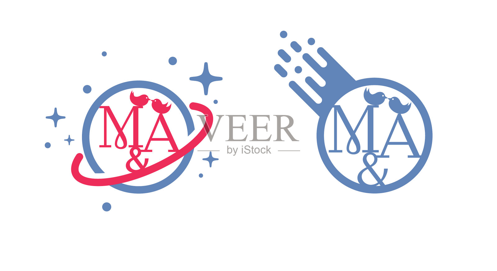 行星和陨石结合在一起插画图片素材