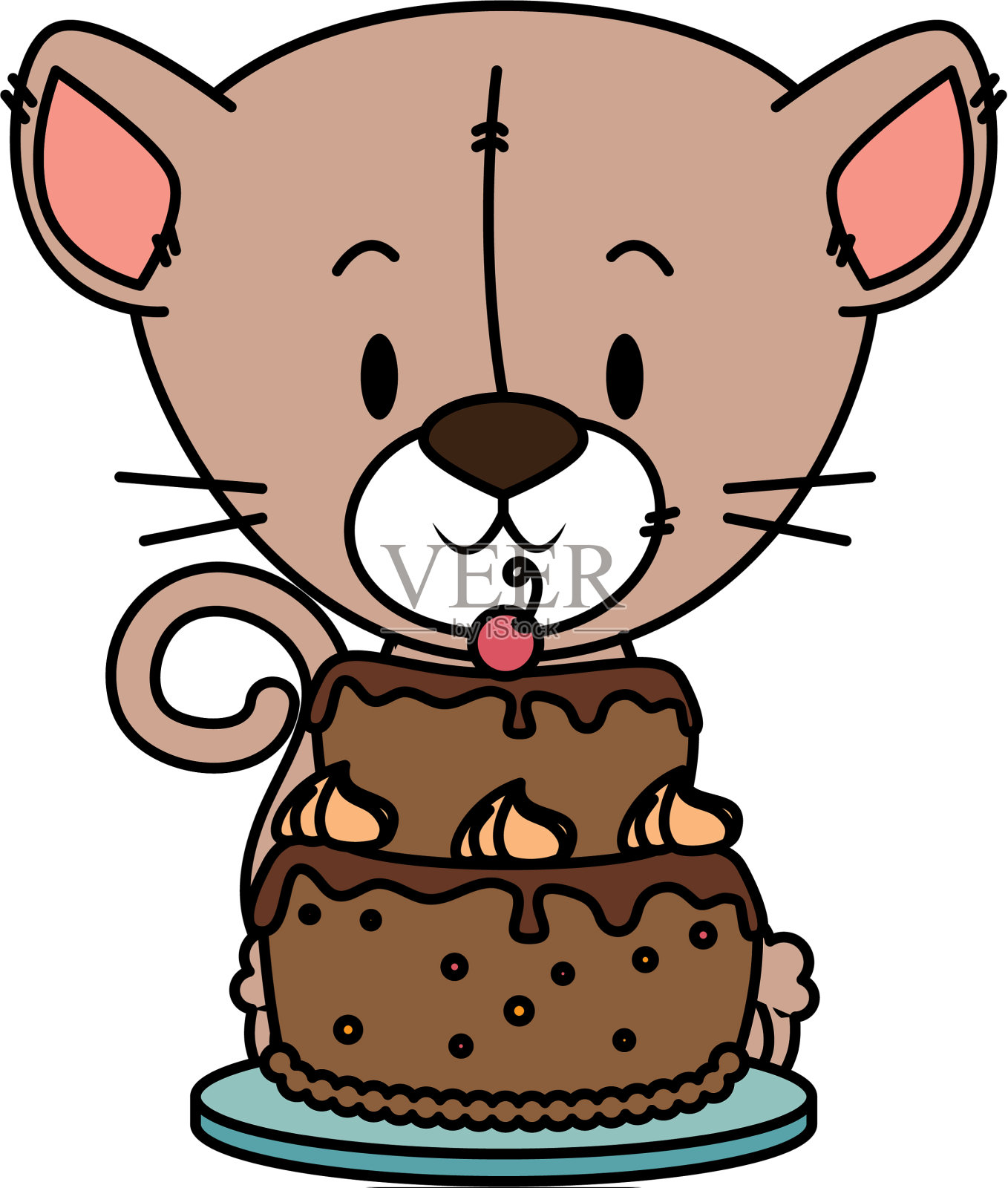 可爱的小猫角色设计元素图片