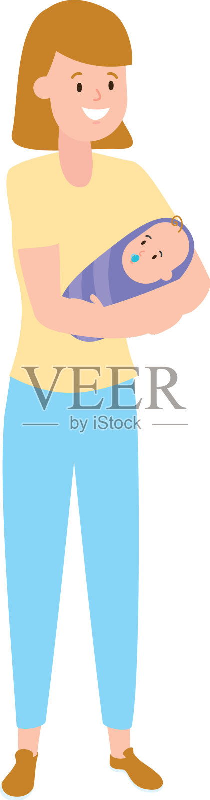 母亲抱着婴儿设计元素图片