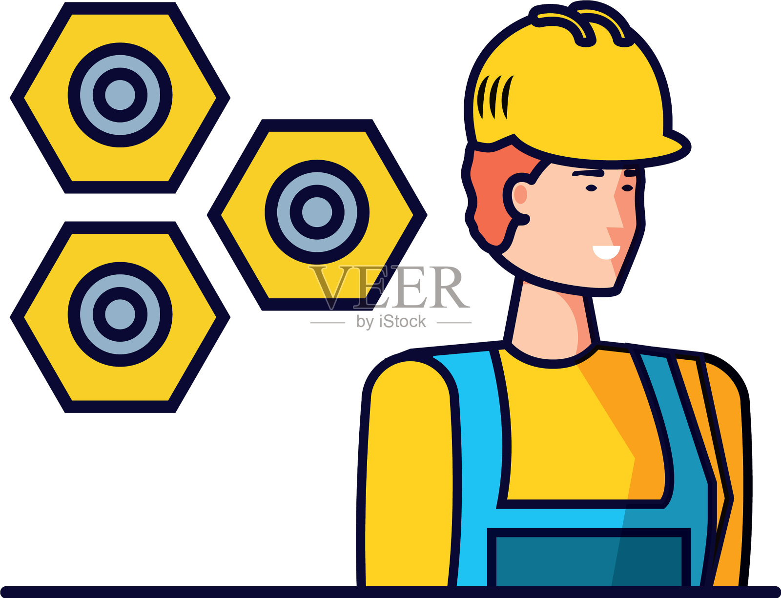 孤立的化身专业工作者设计设计元素图片