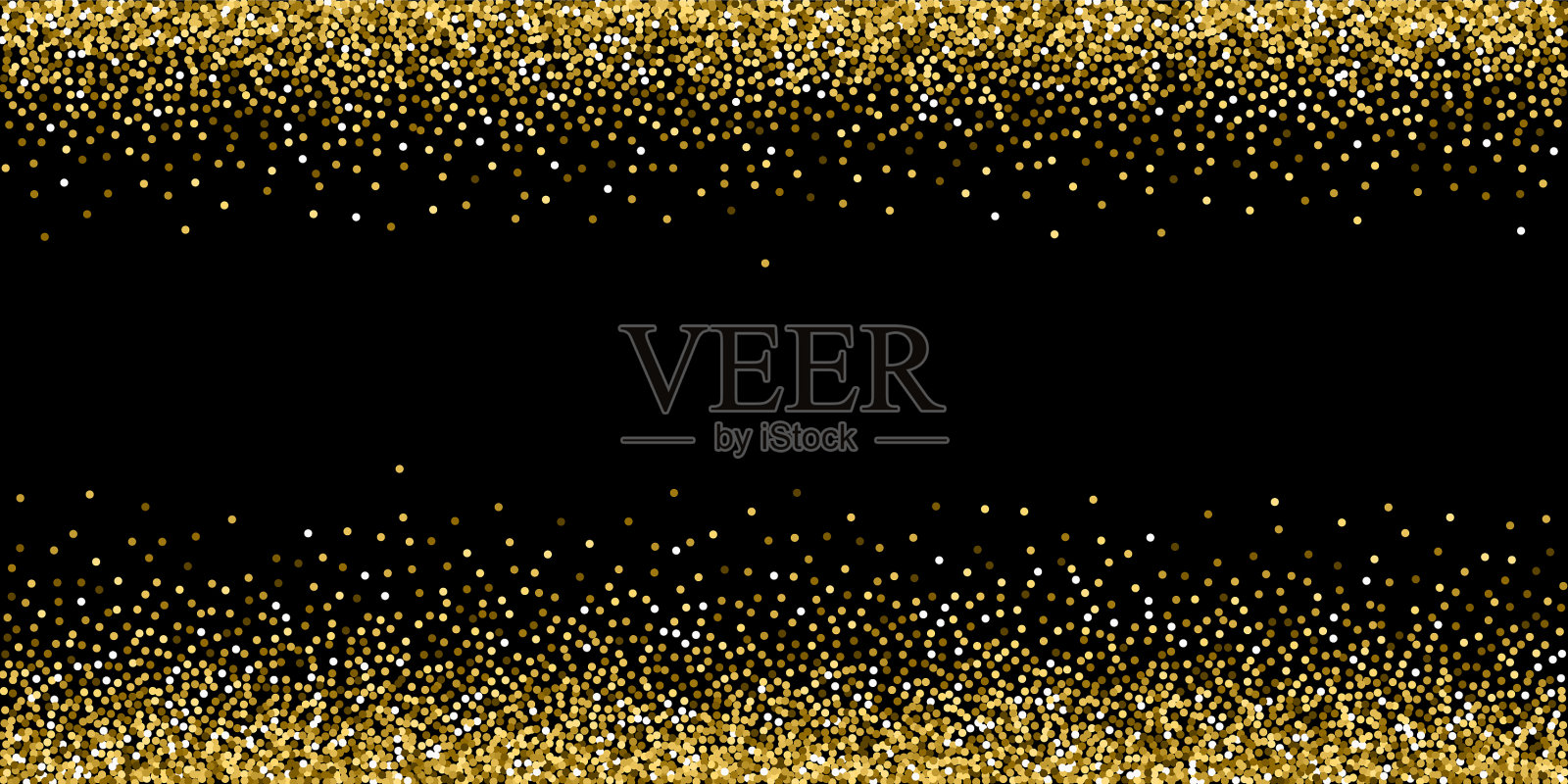 圆金闪闪奢侈闪闪的五彩纸屑插画图片素材