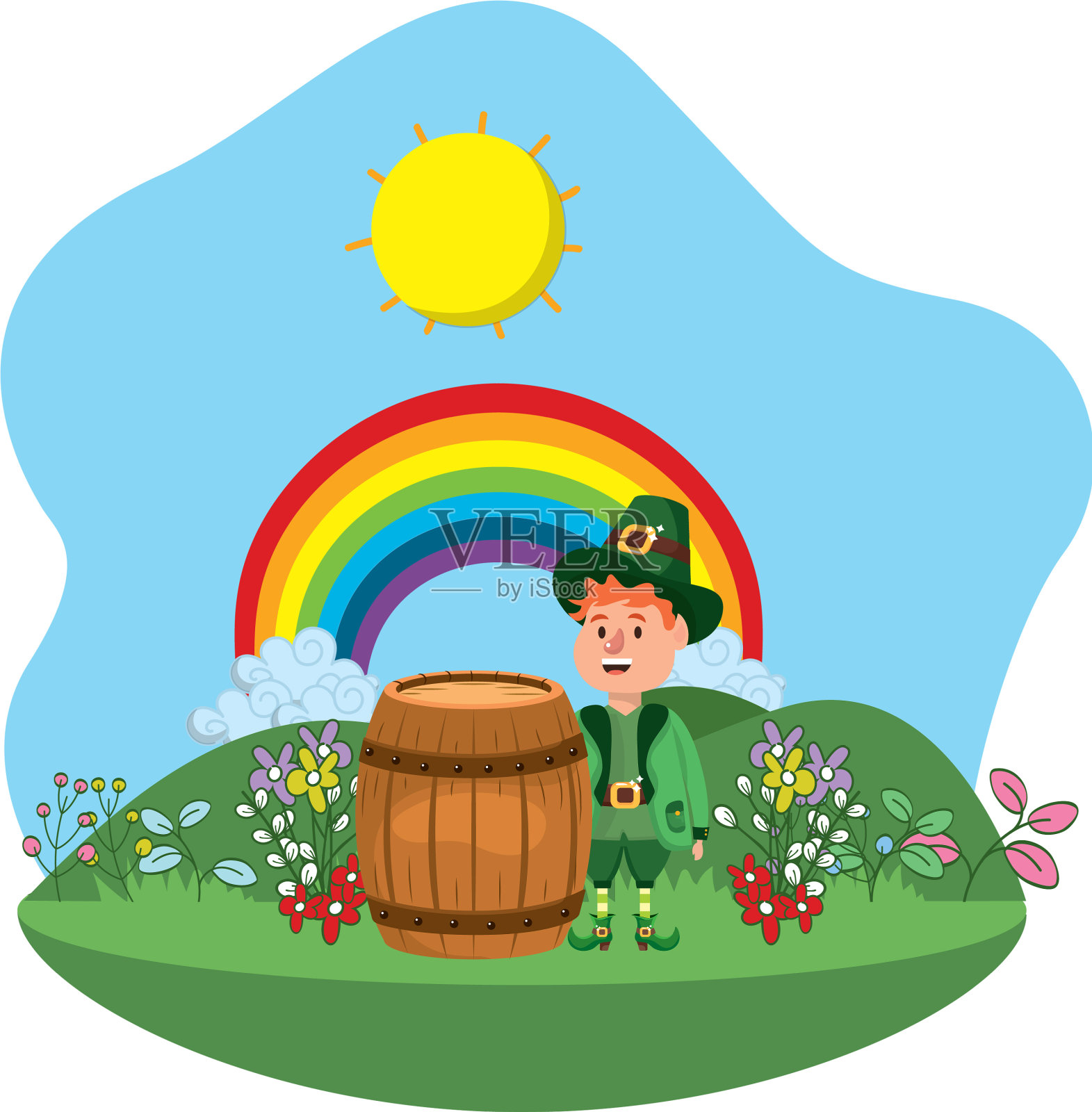 小妖精的桶设计元素图片