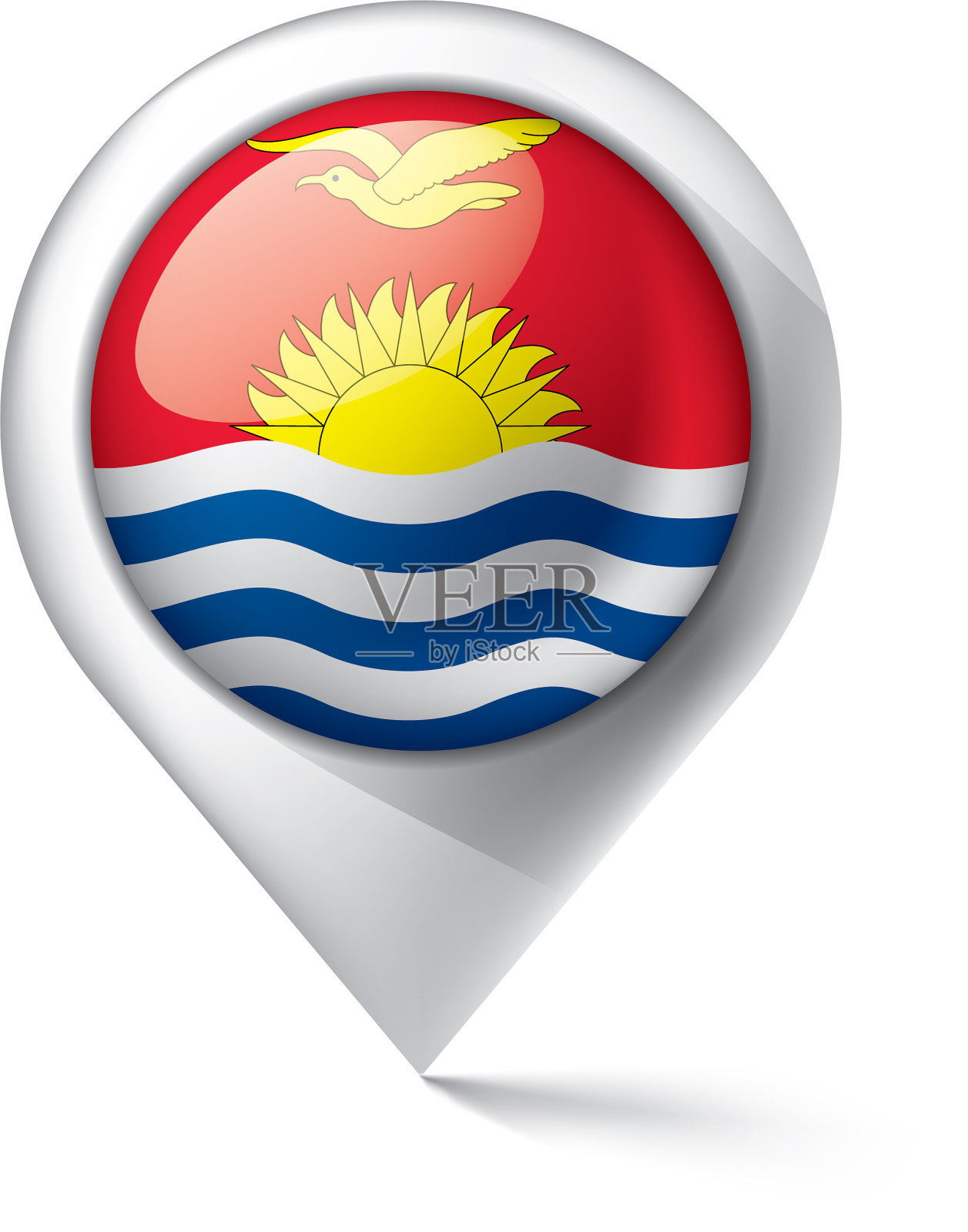 基里巴斯国旗上有白色设计元素图片