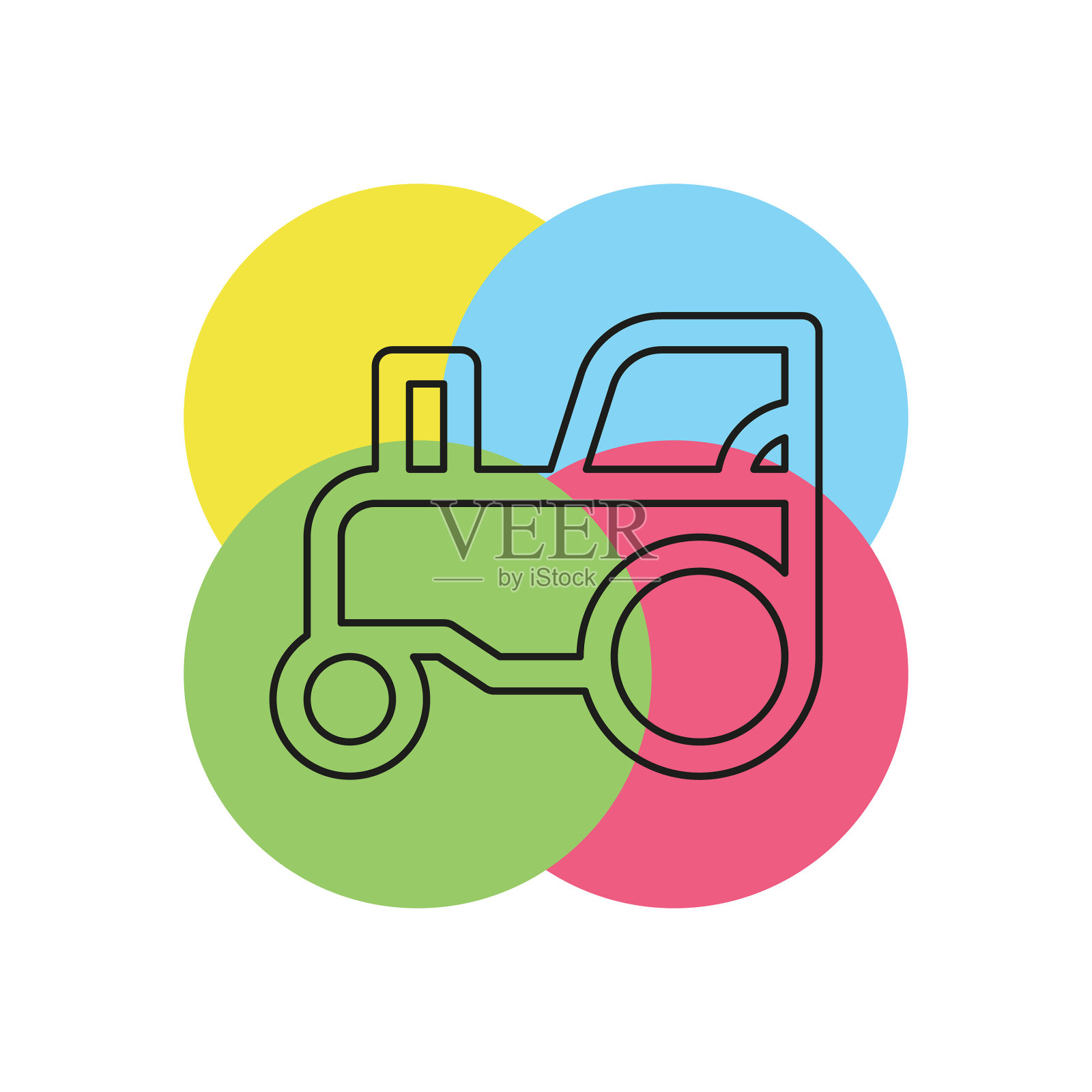 拖拉机农场工具设计元素图片