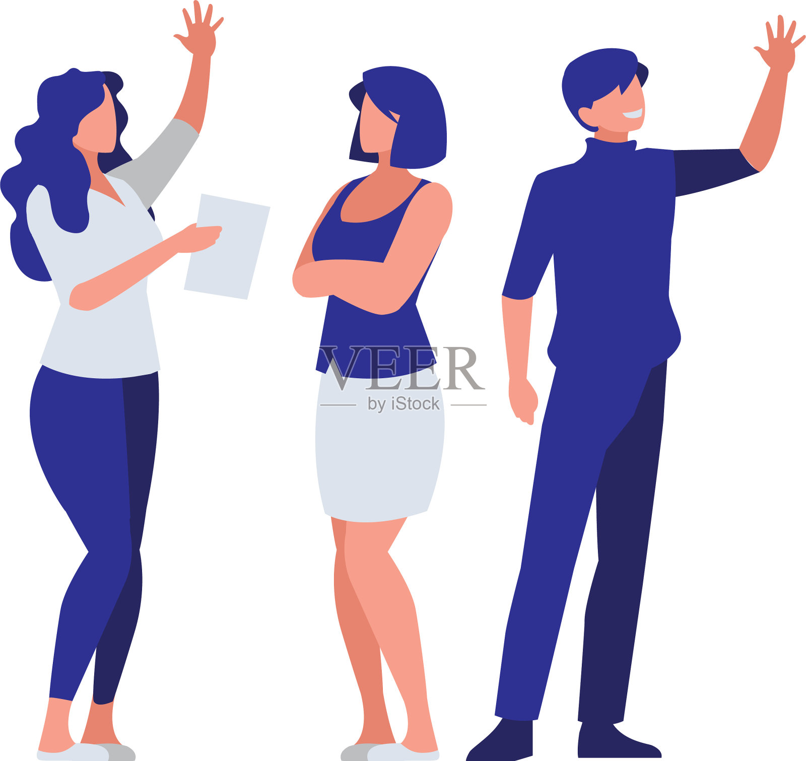 商务人士的团队精神设计元素图片