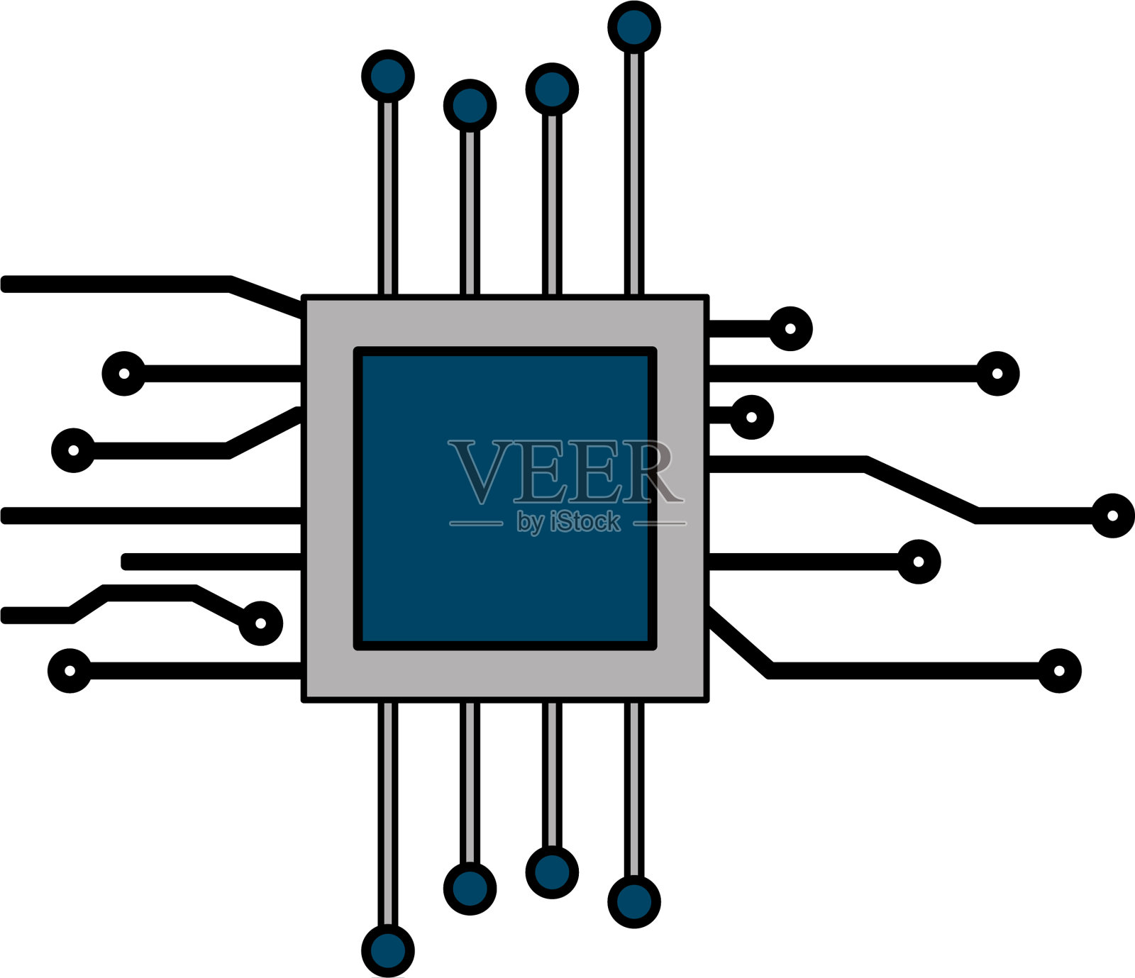 主板处理器数字设计元素图片