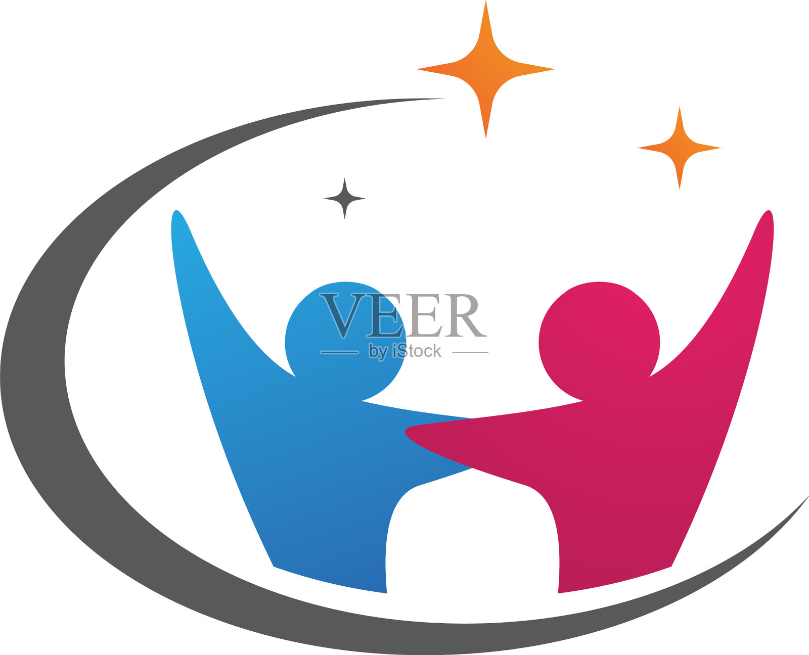 采用和社区护理标志模板设计元素图片