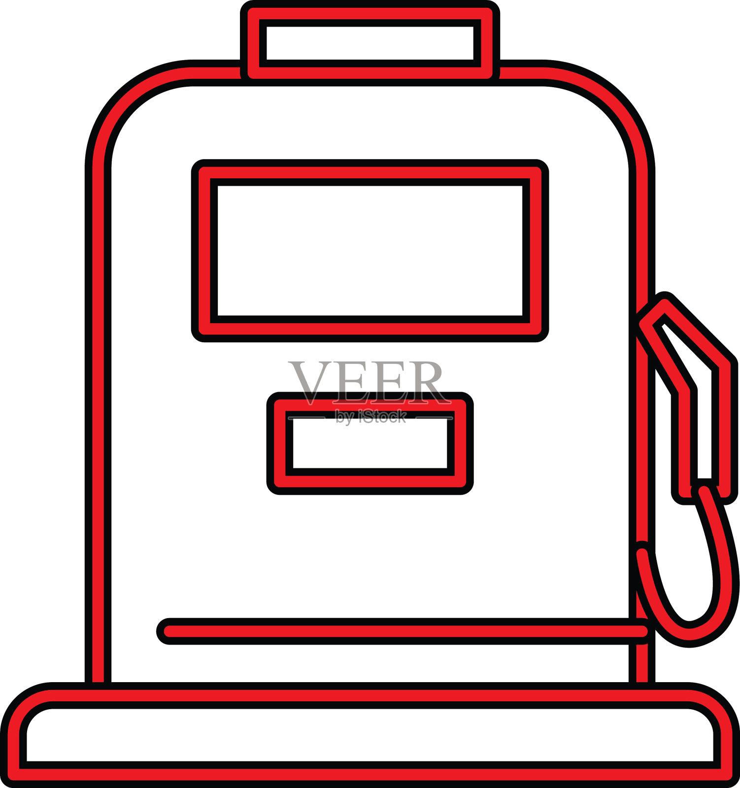 块完美图标或pigtogram在填充风格图标素材