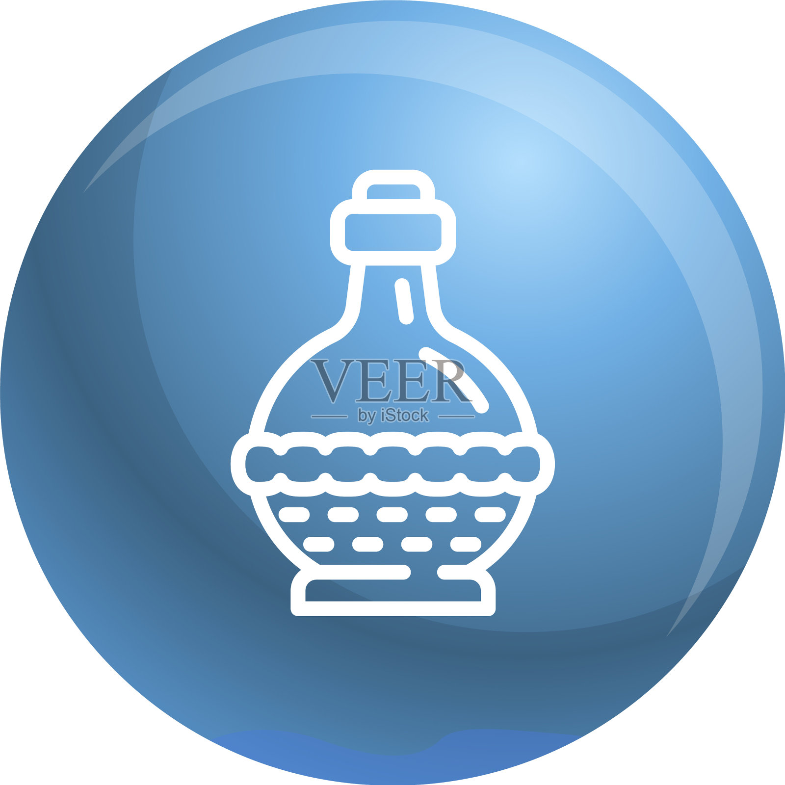 犹太葡萄酒图标轮廓风格插画图片素材