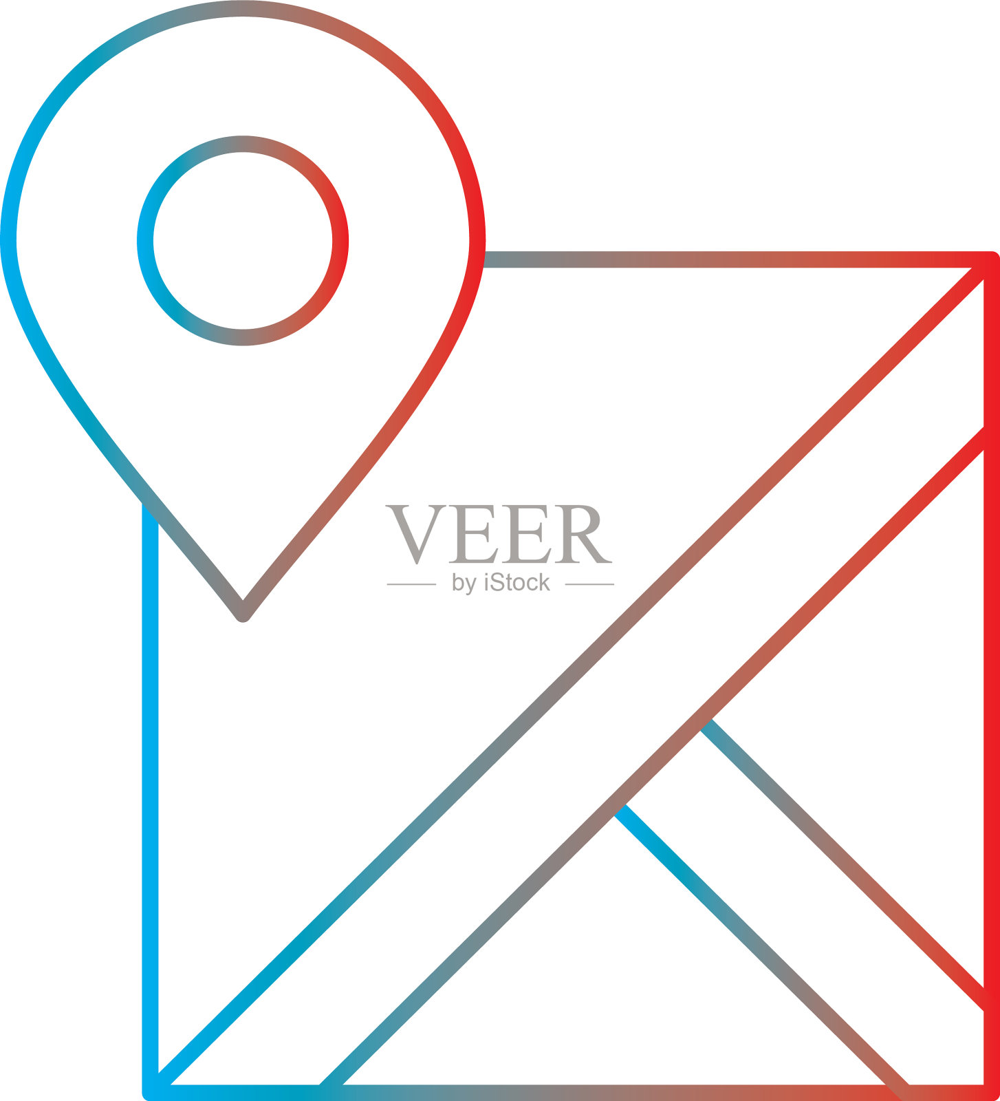 线条梯度完美的图标或pigtogram设计元素图片