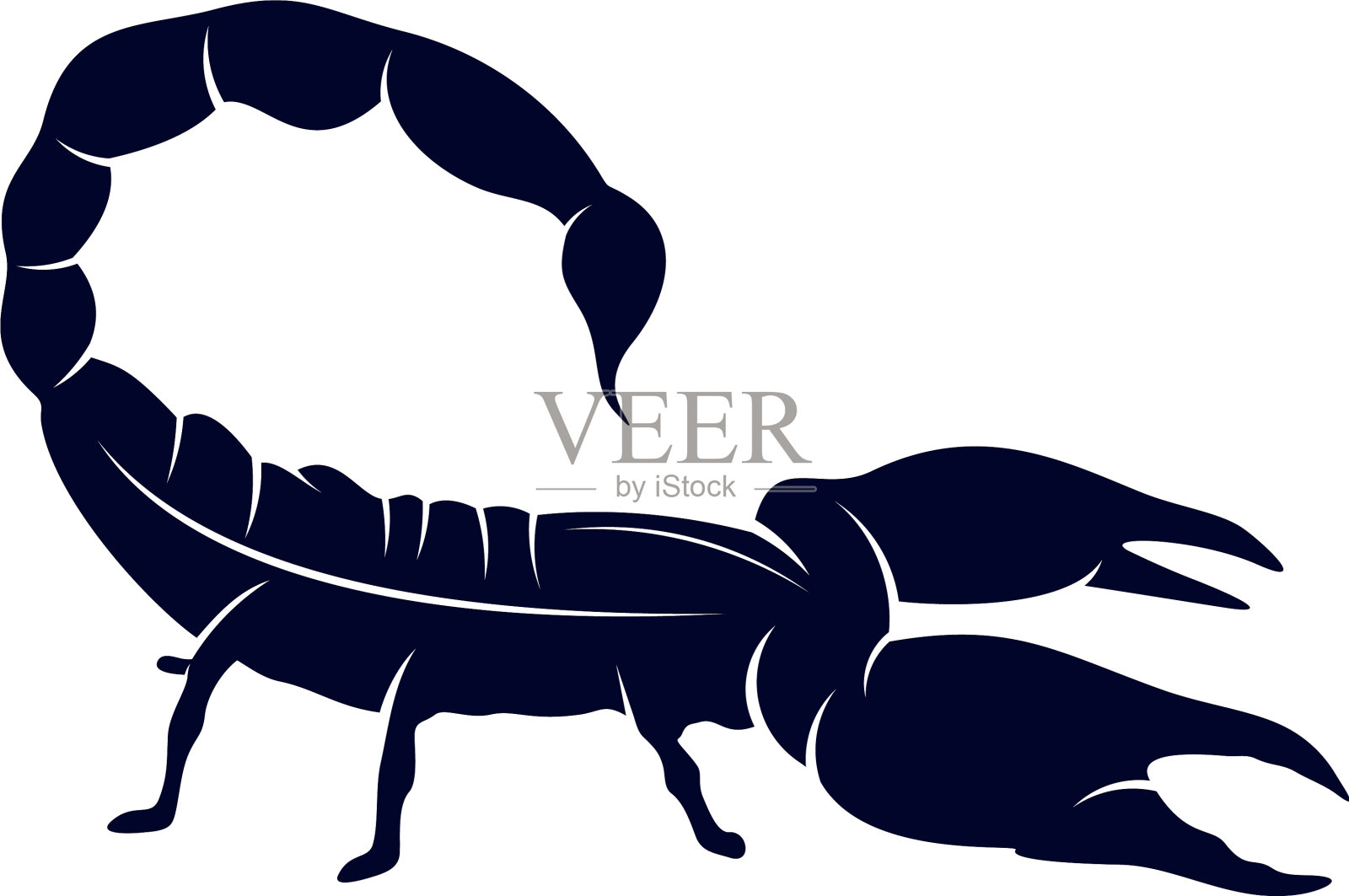 蝎子的标志形象为纹身符号或设计元素图片