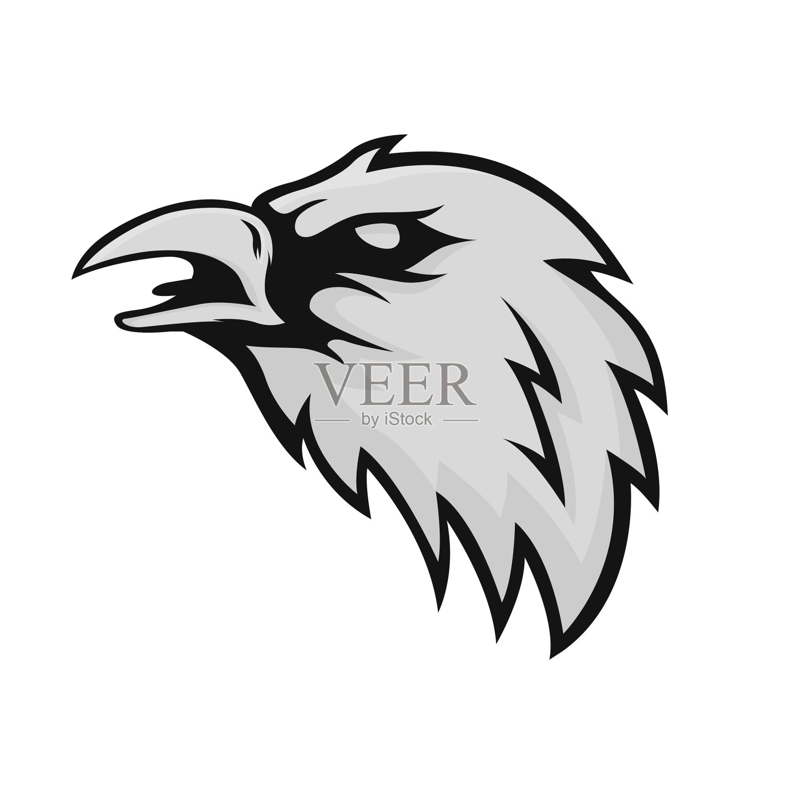 鹰标志、吉祥物、动物标志、孤立标志设计元素图片
